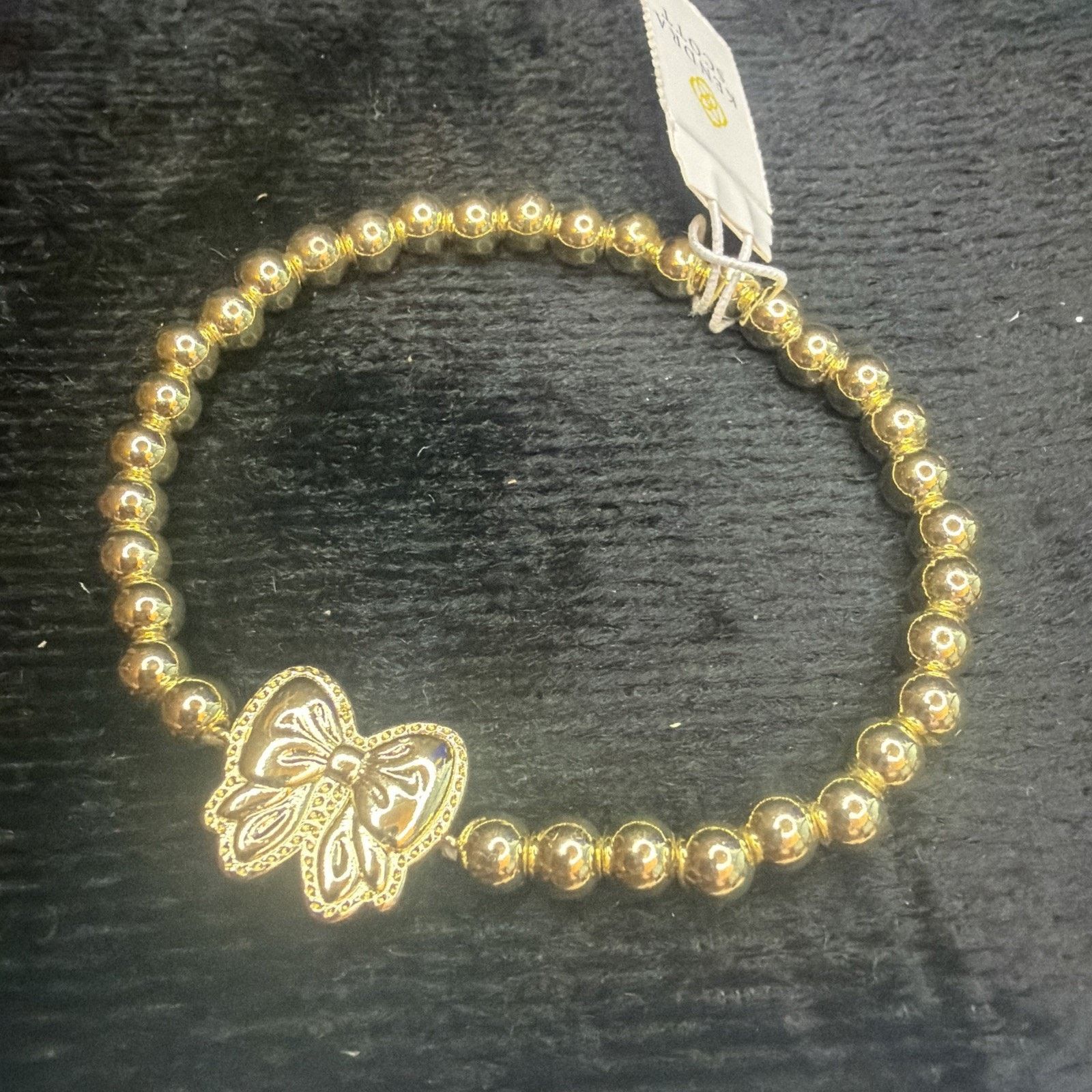 Kendra Scott Kendra Scott Haley Bow Stretch Gold Bracelet Pink Ivory New Size ONE SIZE - 3 Thumbnail