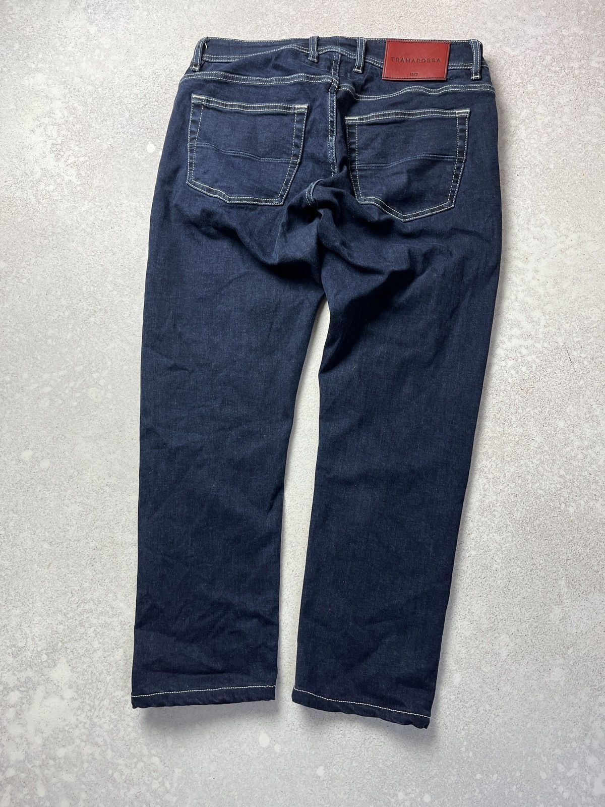 Vintage DDP Tramarossa Leonardo D524 BLU RINSE Jeans Pants Luxury Size US 33 - 4 Thumbnail