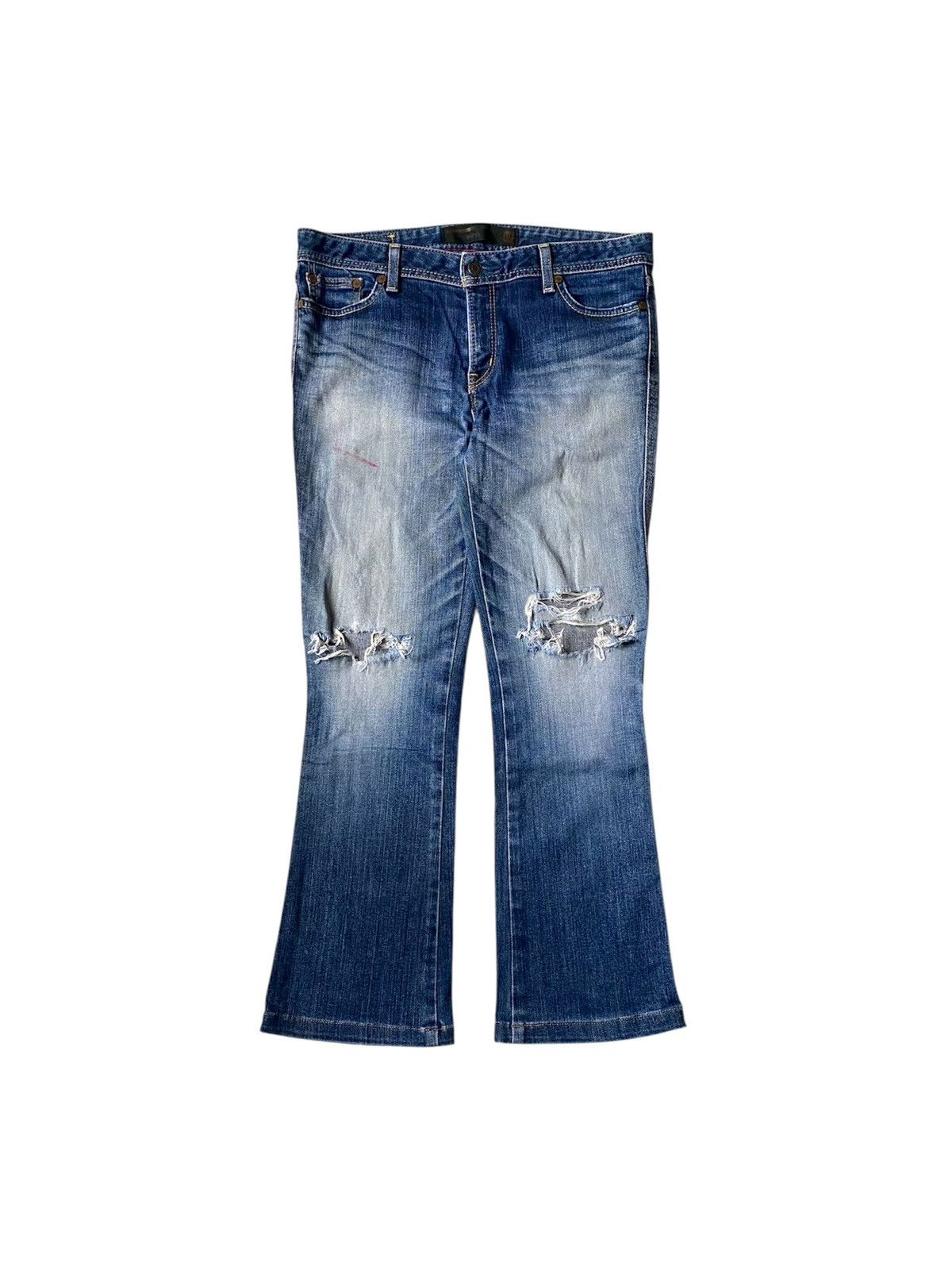 Gap GAP Premium Gold Skinny Boot Cut Jeans Size 30" / US 8 / IT 44 - 2 Thumbnail