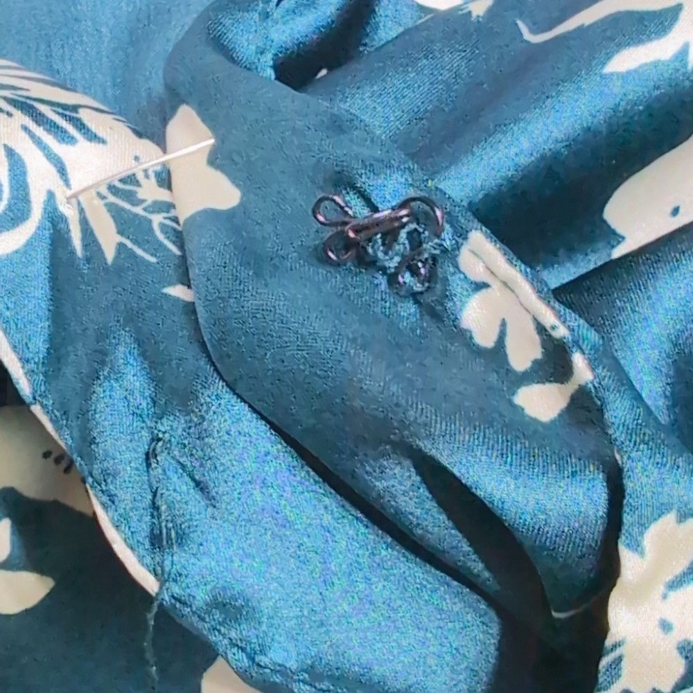 Other Live 4 Truth Sz M Blue Wrap Around Halter Top Satin Floral Size M / US 6-8 / IT 42-44 - 6 Thumbnail