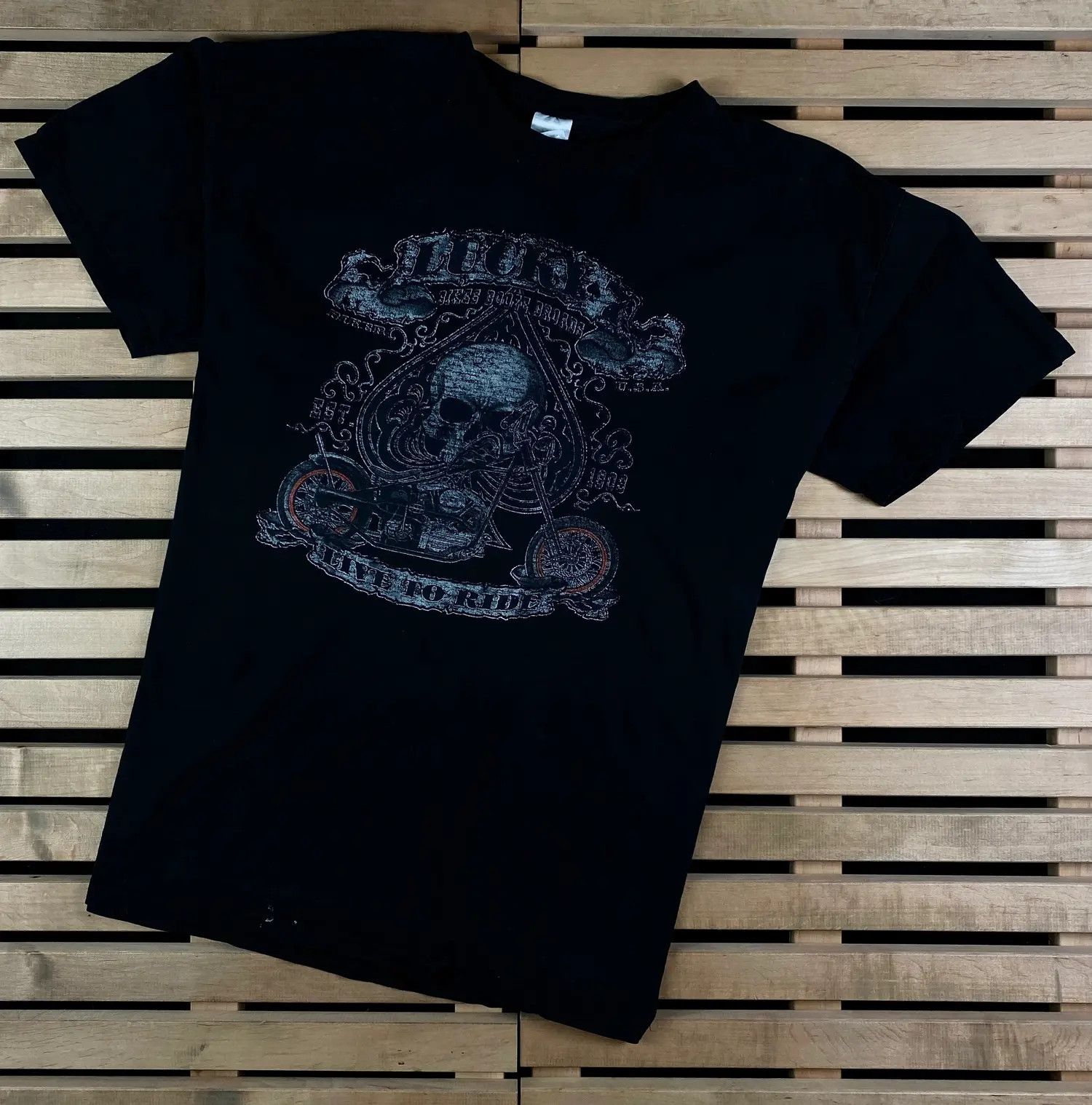 Band Tees Mens Vintage T Shirt Live To Ride Size L Size US L / EU 52-54 / 3 - 1 Thumbnail