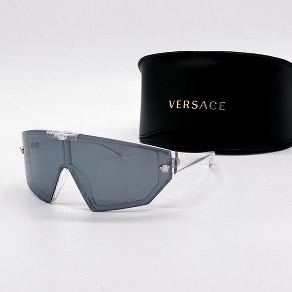 Versace NEW VERSACE VE4461 148/6V SHIELD MOD 4461 GREY VE4461 1486V Size ONE SIZE - 2 Thumbnail