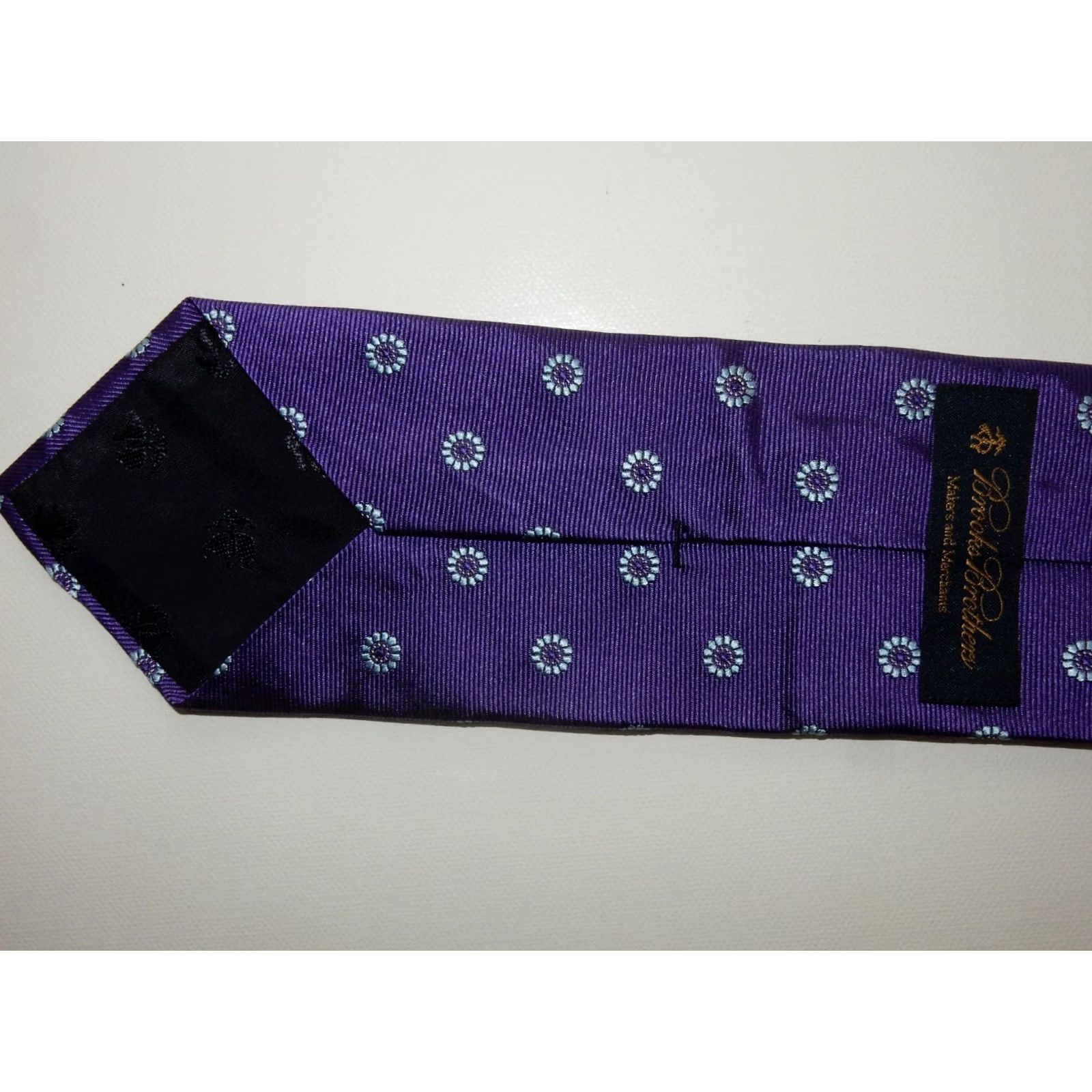 Brooks Brothers Brooks Brothers Tie Mens 58" Length 3.25" Width Silk Purple Size ONE SIZE - 4 Thumbnail