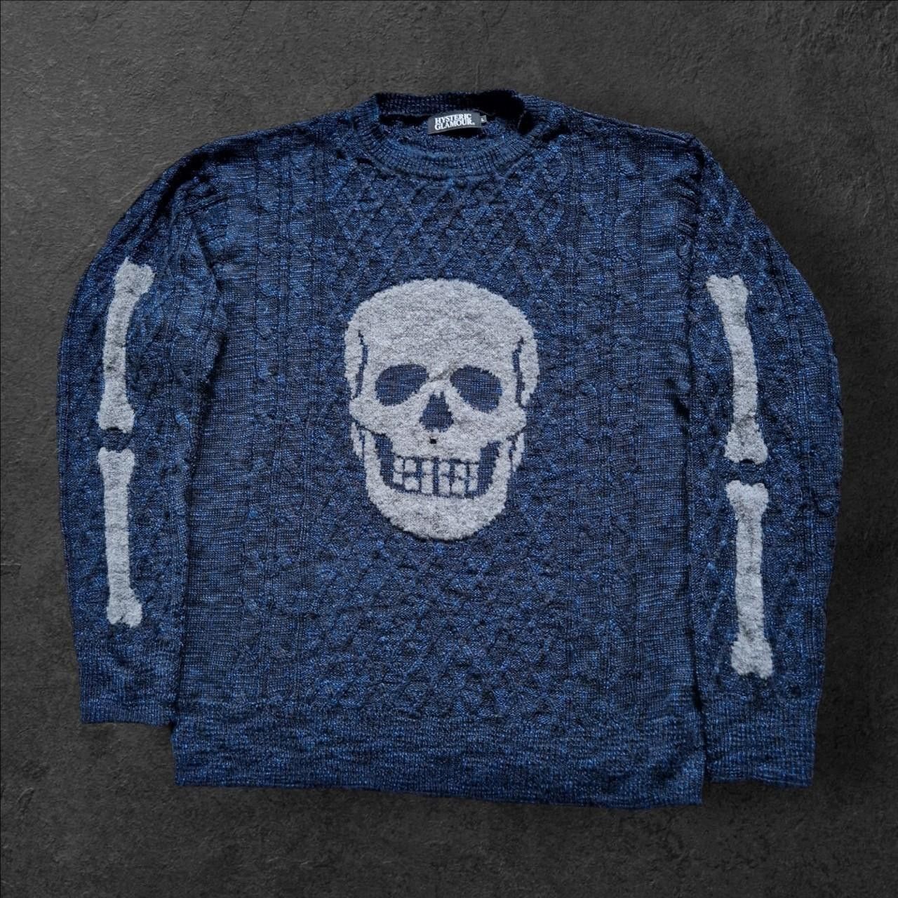 Hysteric Glamour Mens vintage y2k hysteric glamour knitted jumper with skull Size US L / EU 52-54 / 3 - 2 Thumbnail