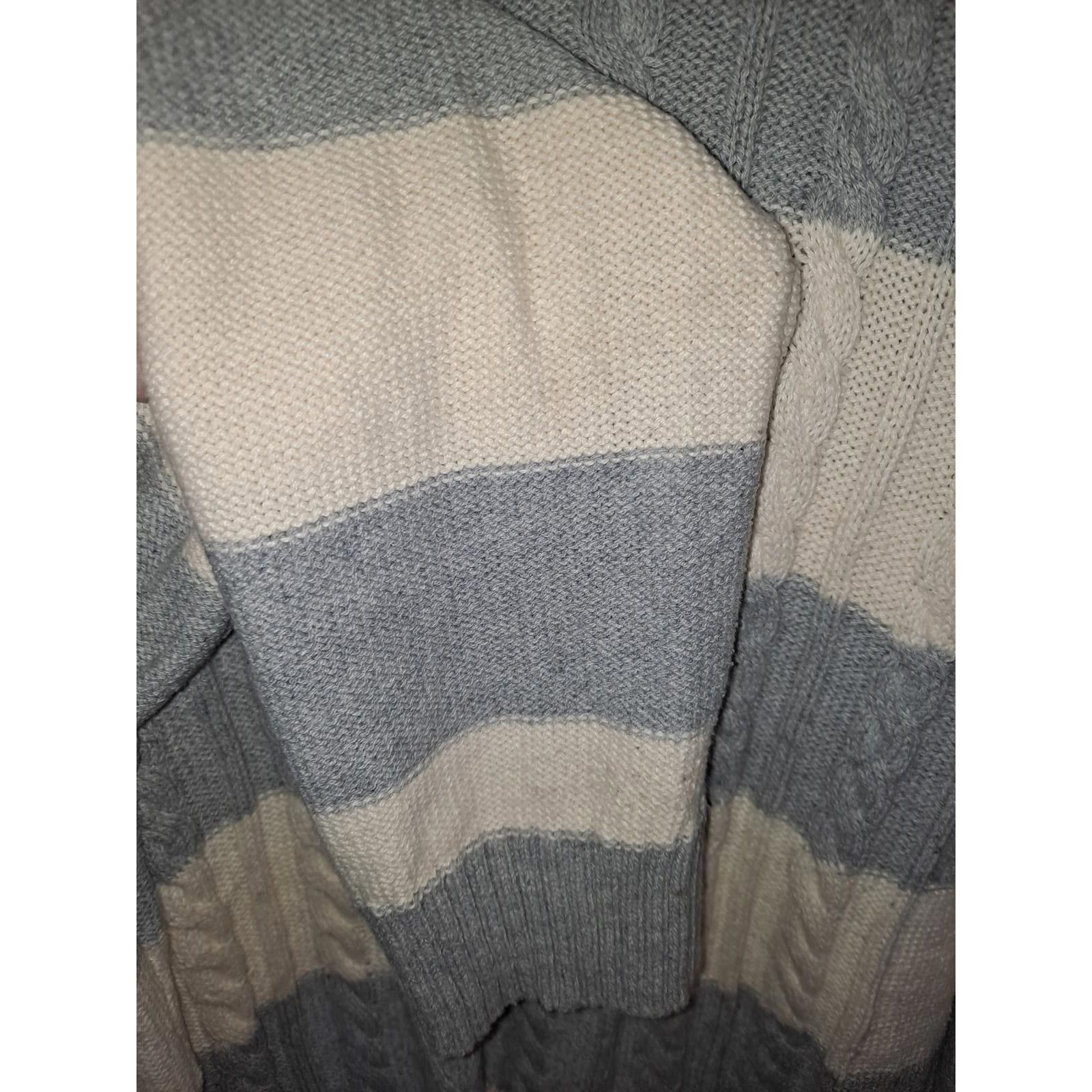 Chaps Chaps Gray and White Cable Knit Sweater SIze XL Size US XL / EU 56 / 4 - 3 Thumbnail