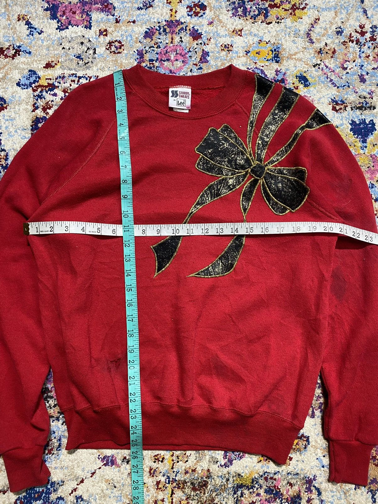 Lee 1989 Lee Sturdy Sweats Embroidered Ribbons Sweatshirts Size US L / EU 52-54 / 3 - 11 Thumbnail