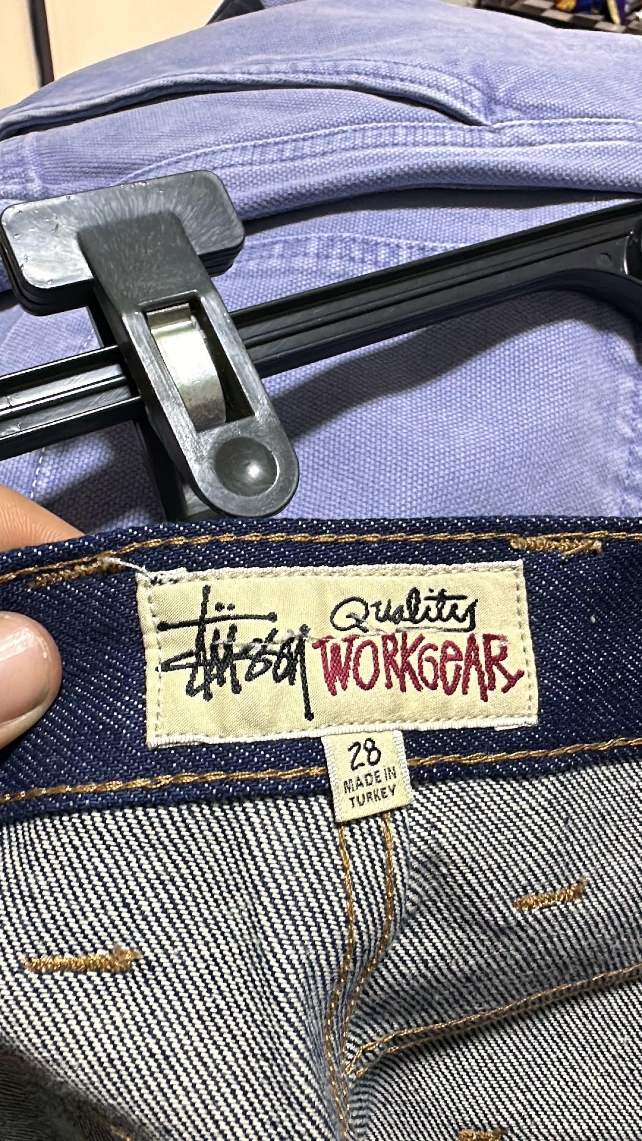 Stussy Stussy Raw Denim Double Knee Work Pant Size 28 Size US 28 / EU 44 - 8 Thumbnail