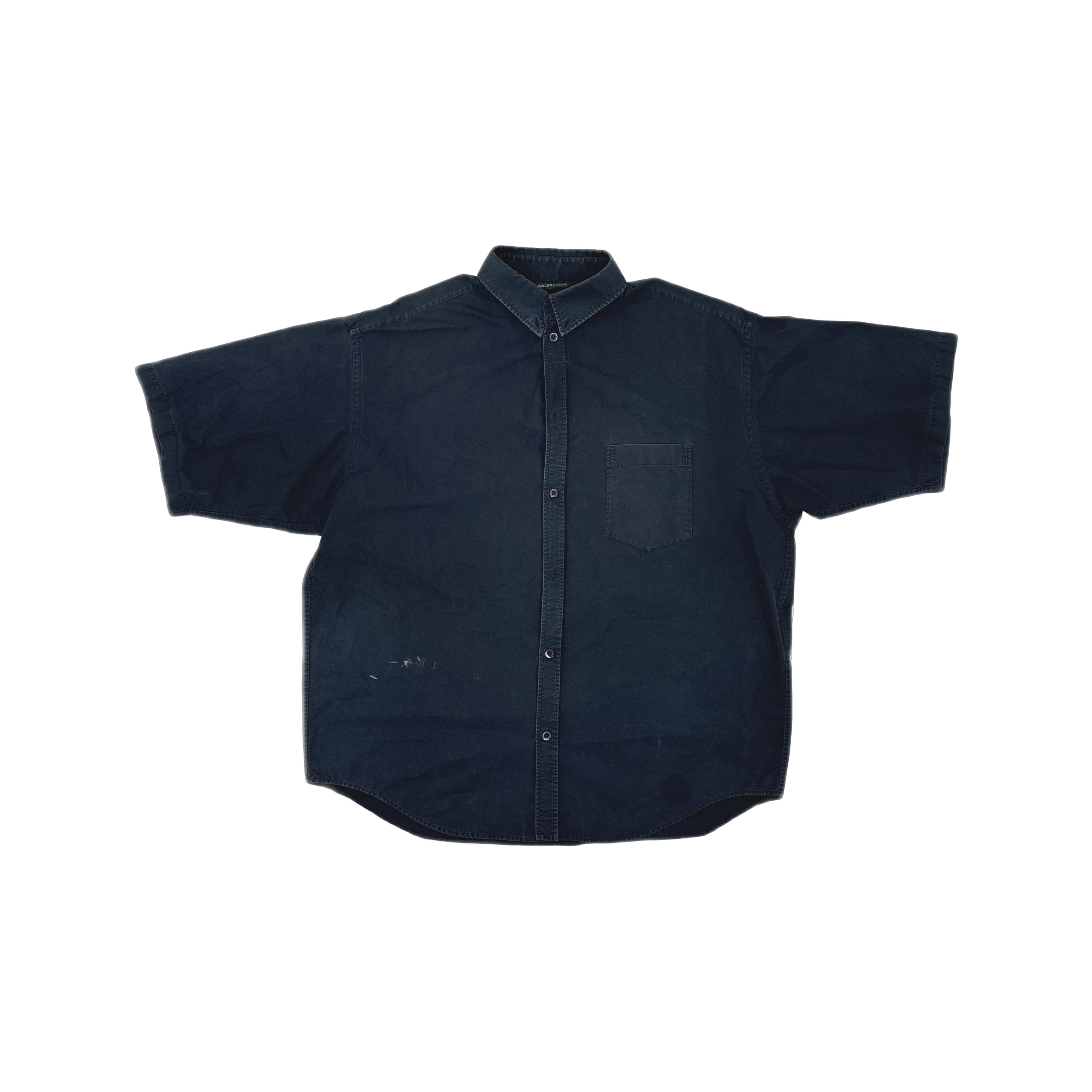 Balenciaga Balenciaga Back Logo Short Sleeve Shirt 39 Size US M / EU 48-50 / 2 - 1 Thumbnail
