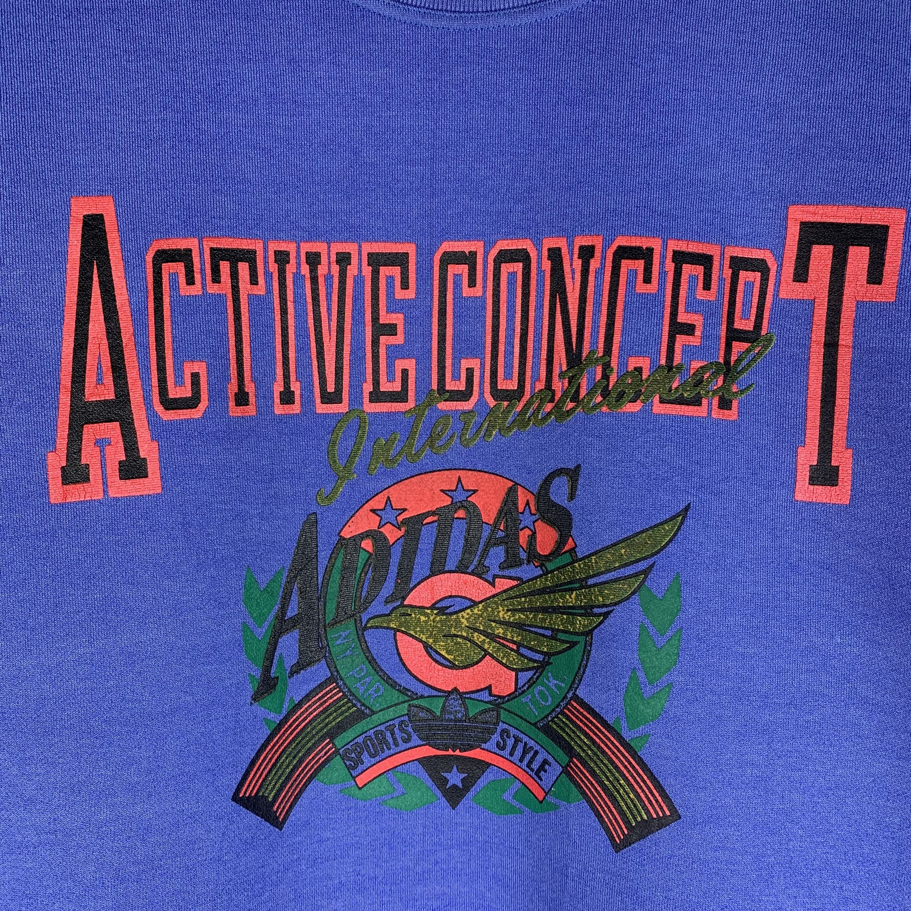 Adidas Vintage 90s Adidas Active Concept Sweatshirt Crewneck Size US L / EU 52-54 / 3 - 3 Thumbnail