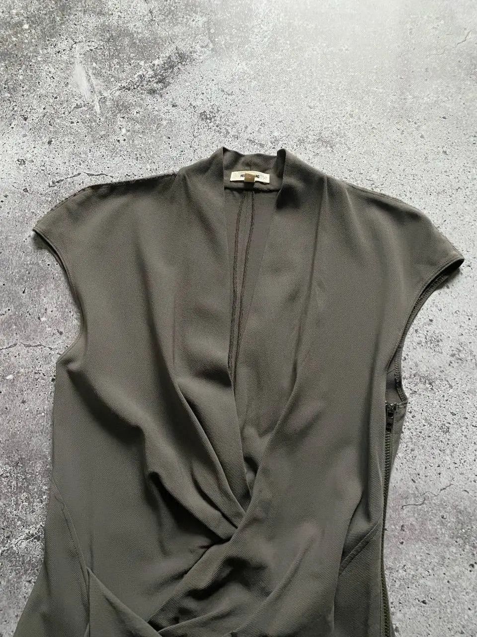 Helmut Lang HELMUT LANG V NECK DRAPED SHEAT SLEEVELESS PIXEL DRESS Size XS / US 0-2 / IT 36-38 - 10 Thumbnail