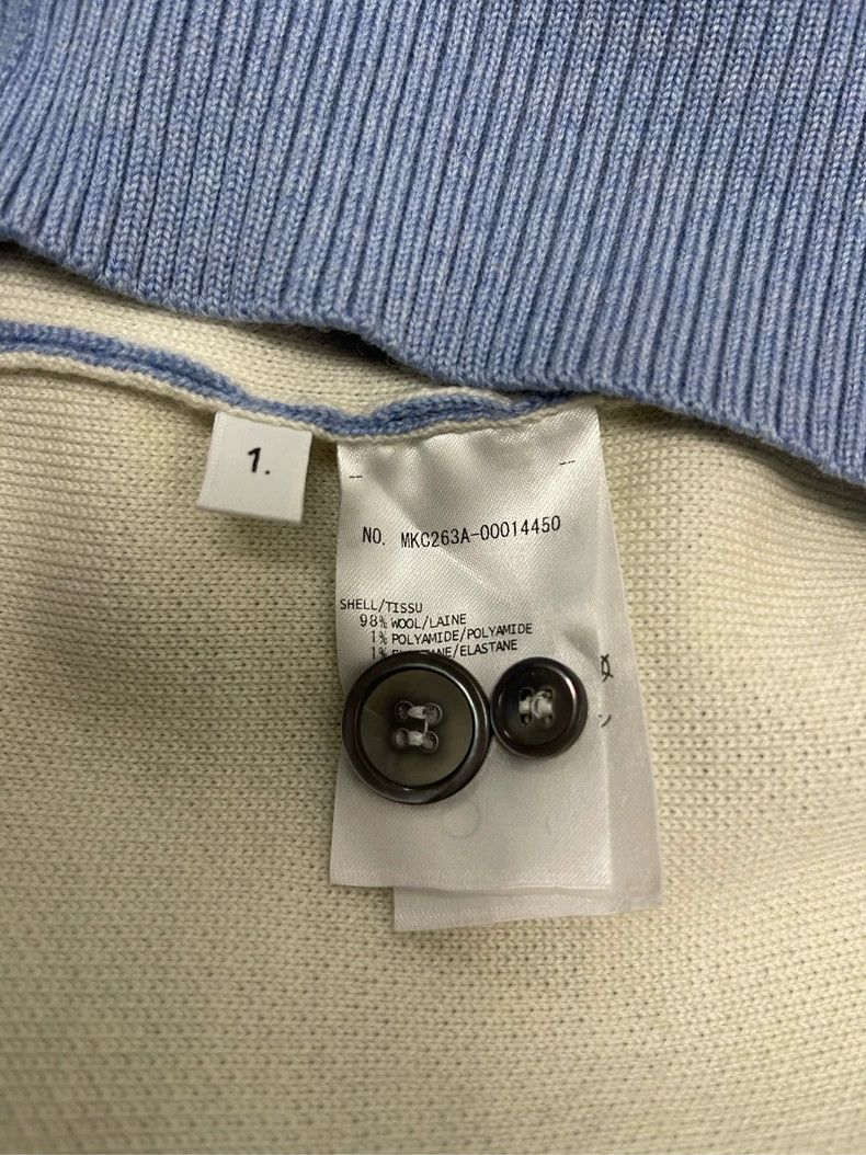 Thom Browne Thom Browne Sky blue back dolphin four-striped wool cardiga Size US S / EU 44-46 / 1 - 6 Thumbnail