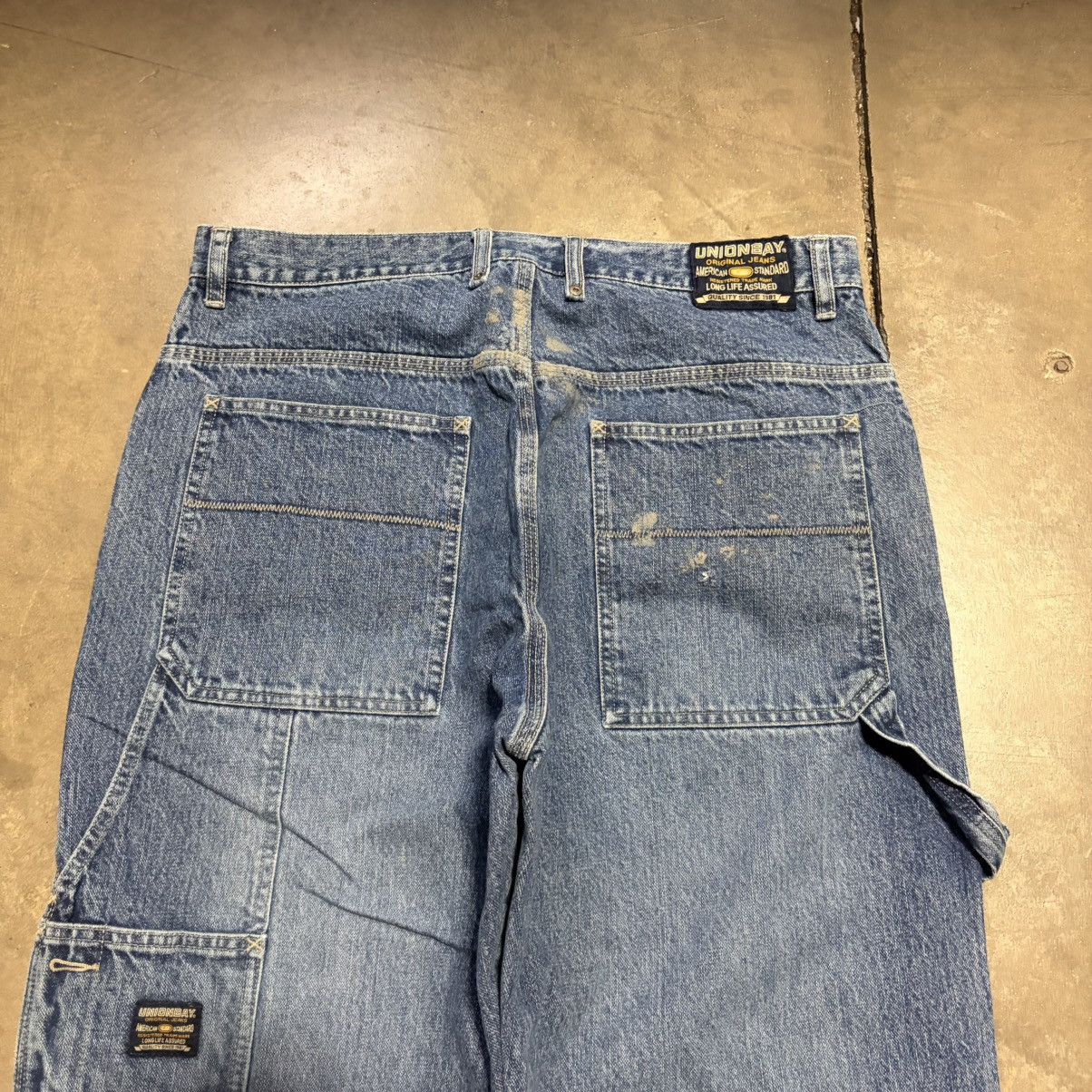 UNIONBAY Vintage Y2K Union Bay Baggy Denim Jeans Wide Leg Skater Fade Size US 36 / EU 52 - 12 Thumbnail