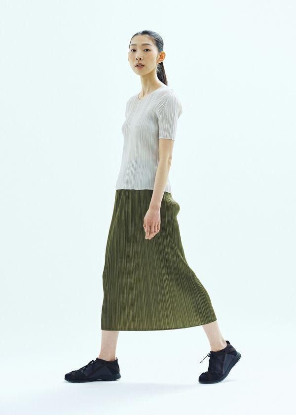 Pleats Please Issey Miyake Pleats Please Issey Miyake Skirt Olive green Size 24" / US 00 / IT 34 - 5 Thumbnail