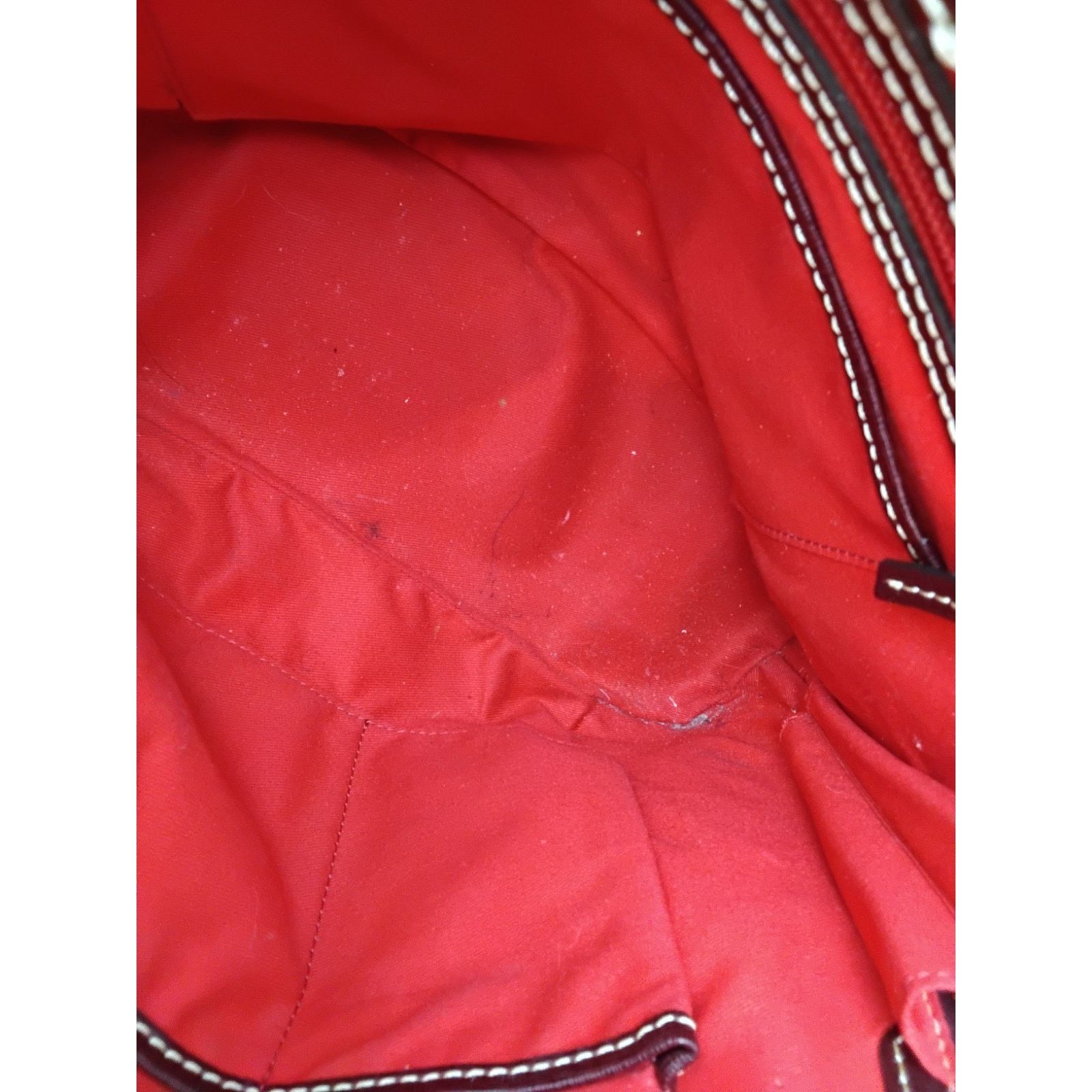 Dooney & Bourke Dooney & Bourke Satchel Handbag Deep Red Brushed Leather Size ONE SIZE - 12 Thumbnail