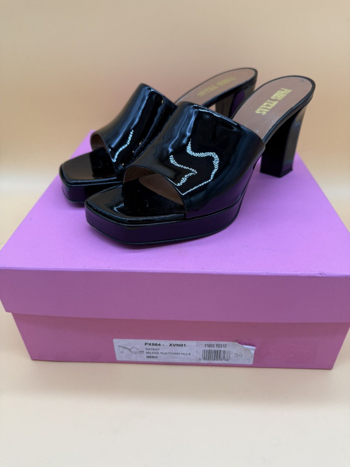 Paris Texas Paris Texas Milena Platform Mule Heels Black Patent size 9 Size US 9 / IT 39 - 1 Thumbnail