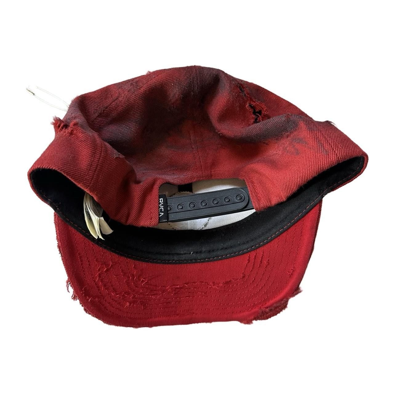 RVCA Custom RVCA Red & black distressed SnapBack cap Size ONE SIZE - 8 Thumbnail