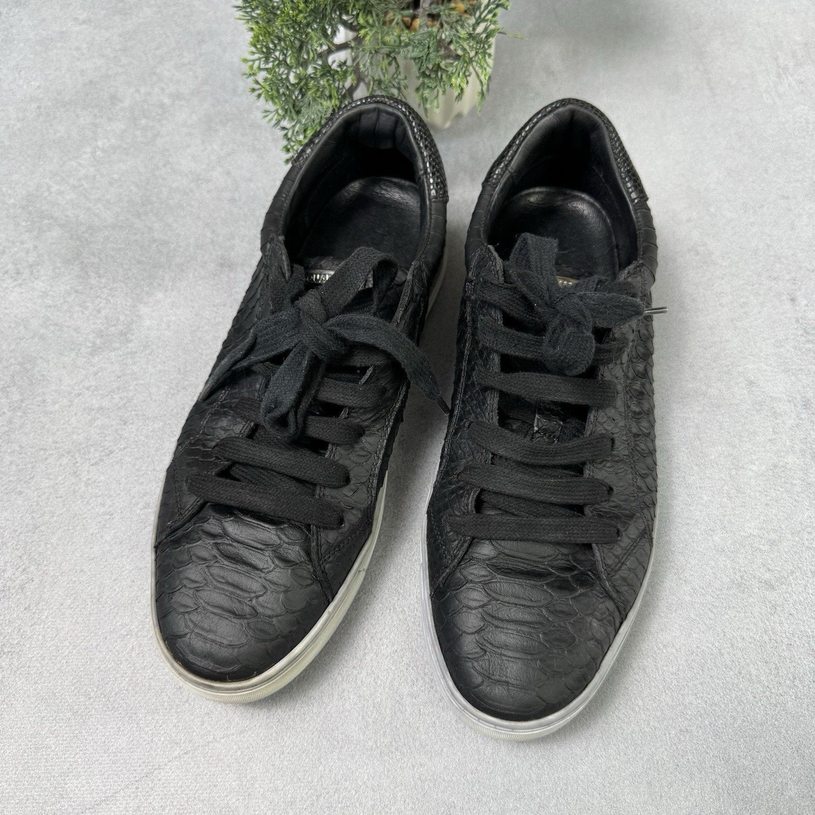 Dsquared2 DSQUARED2 Python Textured Sneakers Black Tennis Size 40 US 7 Size US 7 / EU 40 - 21 Thumbnail