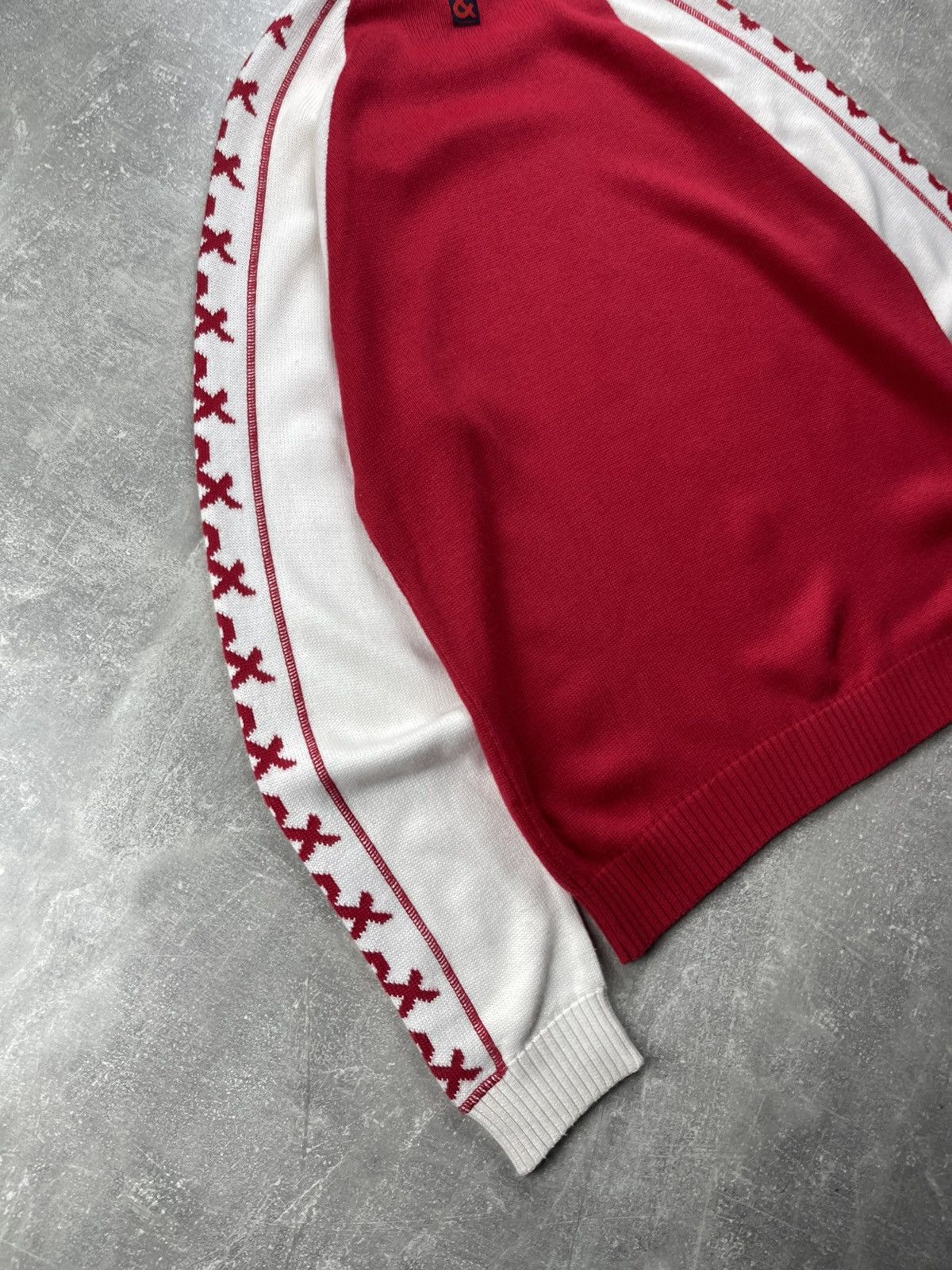 Dolce & Gabbana Dolce & Gabbana Knit Sweater Red White Logo Detail Size 52 Size US L / EU 52-54 / 3 - 7 Thumbnail