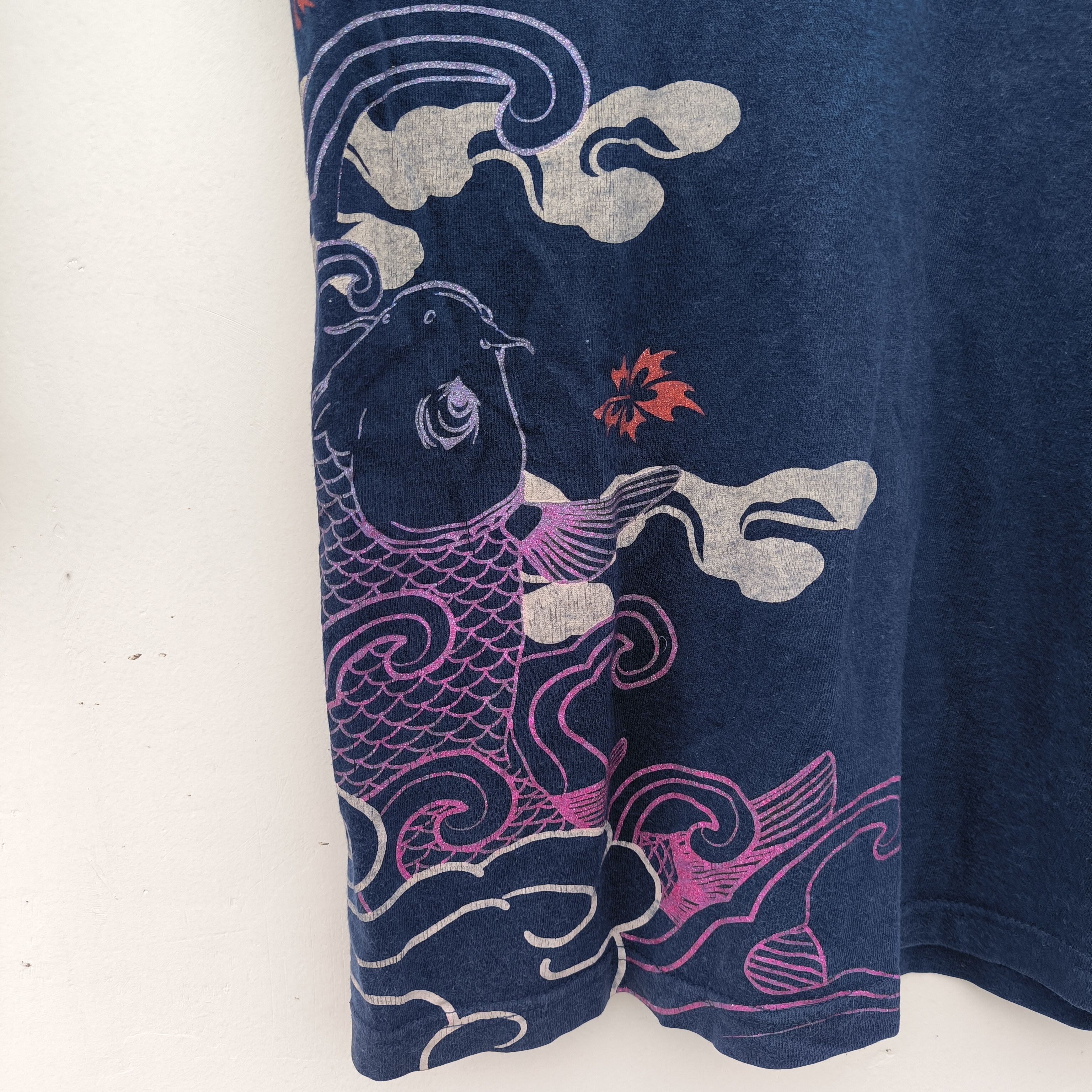 Japanese Brand Vtg japanese long slevee Sukajan koi & stork desaign Size US S / EU 44-46 / 1 - 6 Thumbnail