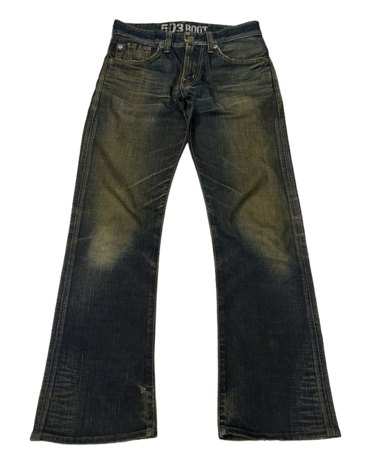 パンツ archive grunge edwin flare denim pants Edwin × If Six Was Nine × Le Grande Bleu (L.G.B.) Flare
