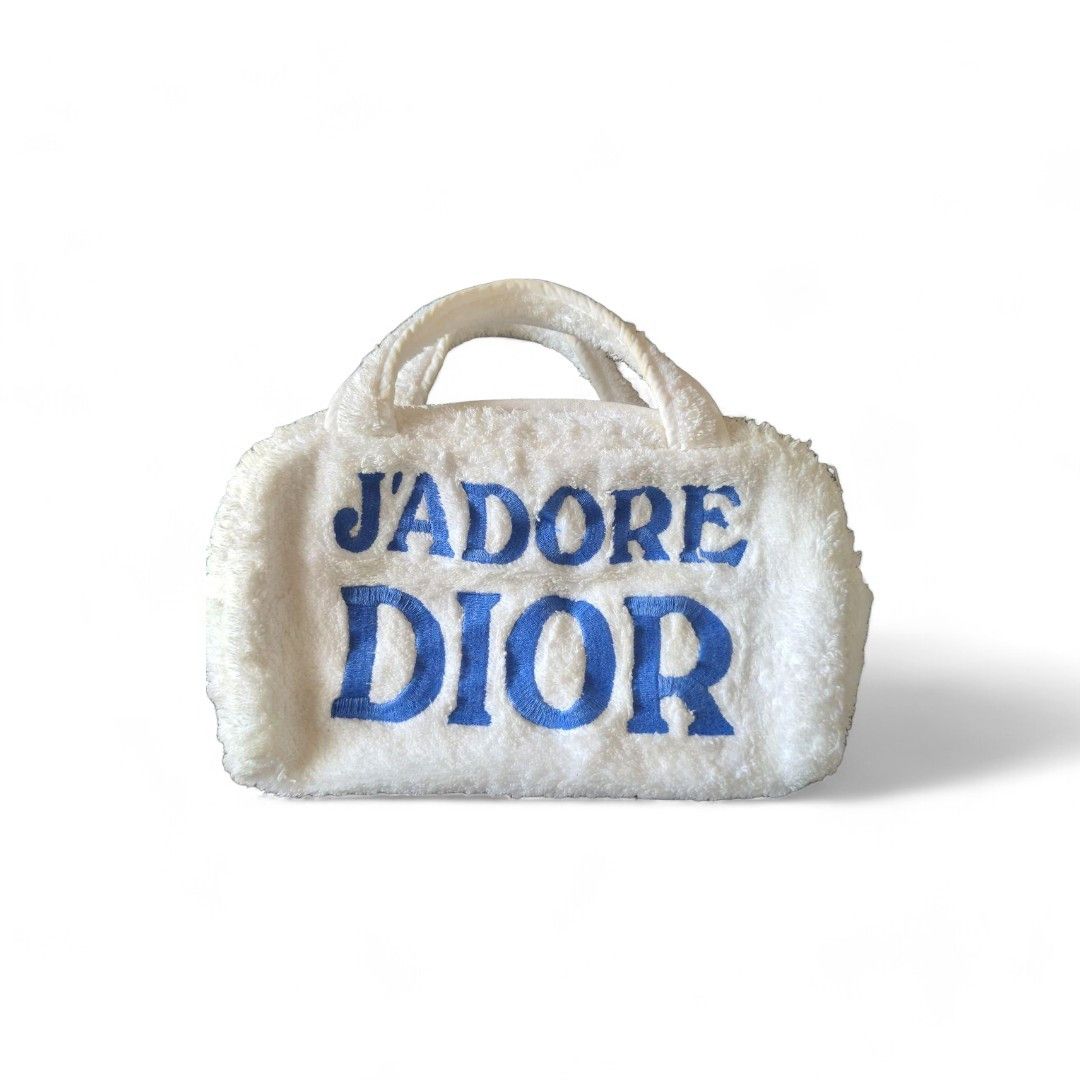 Dior Dior - Towel Handbag White Blue Size ONE SIZE - 1 Thumbnail