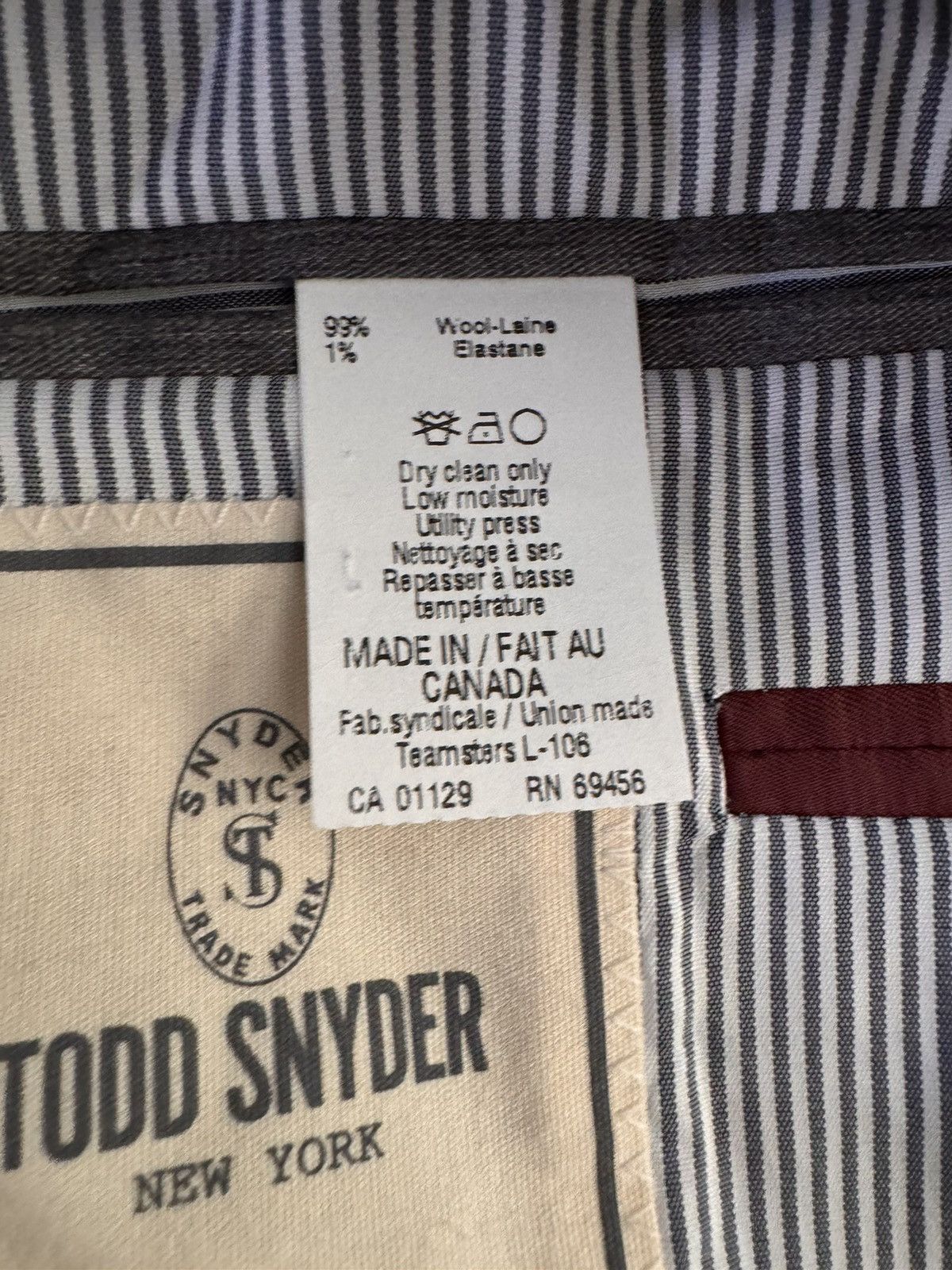 Todd Snyder TODD SNYDER Sutton Fit Jacket in Navy 38 S $698 Size 38S - 10 Thumbnail