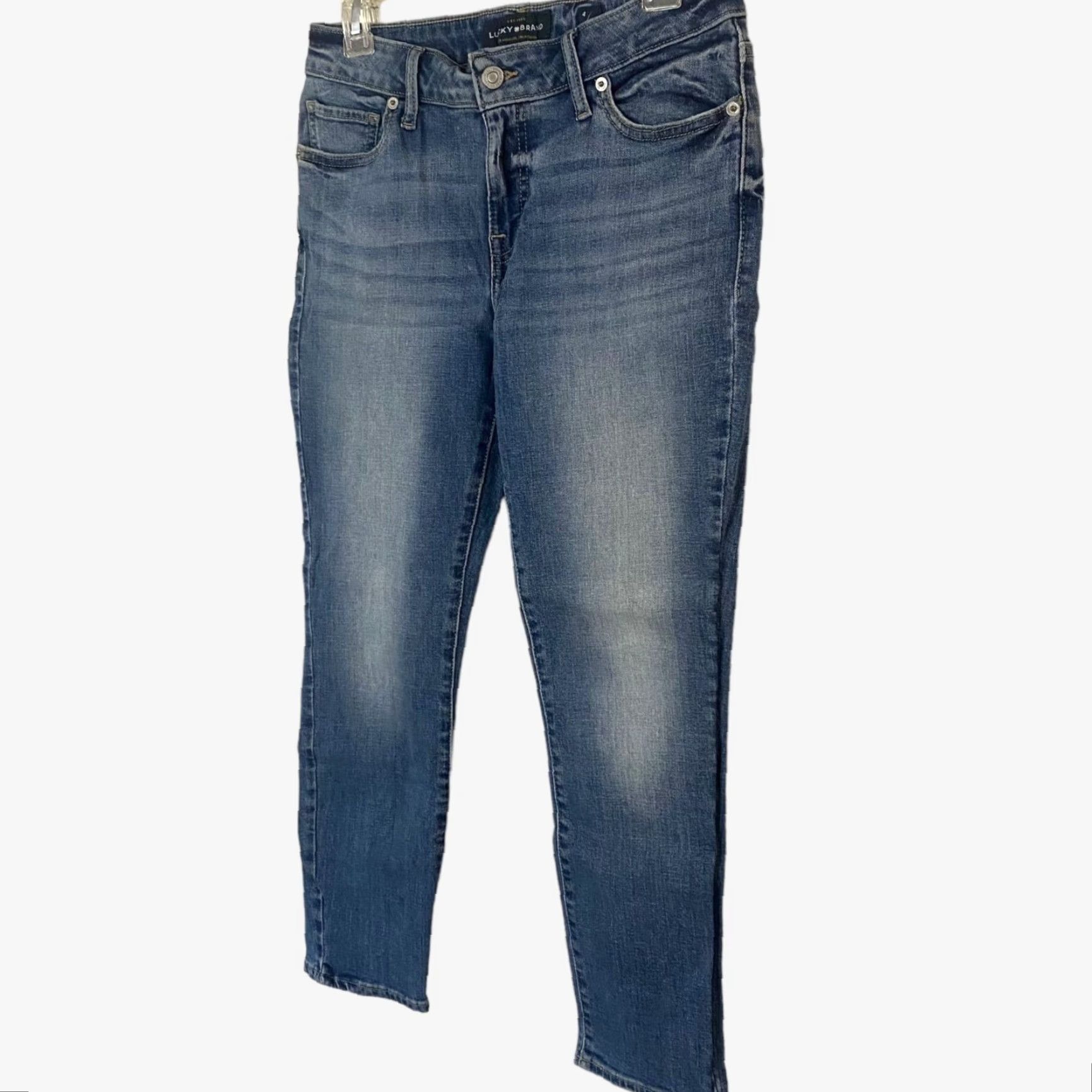 Lucky Brand Lucky Brand Lolita Crop Skinny Jeans Womens 4 Denim Medium Wash Low-Rise 27 In Waist 15'' 29 Inseam 6'' Leg Opening 5-Pocket Blue Size 27" / US 4 / IT 40 - 2 Thumbnail