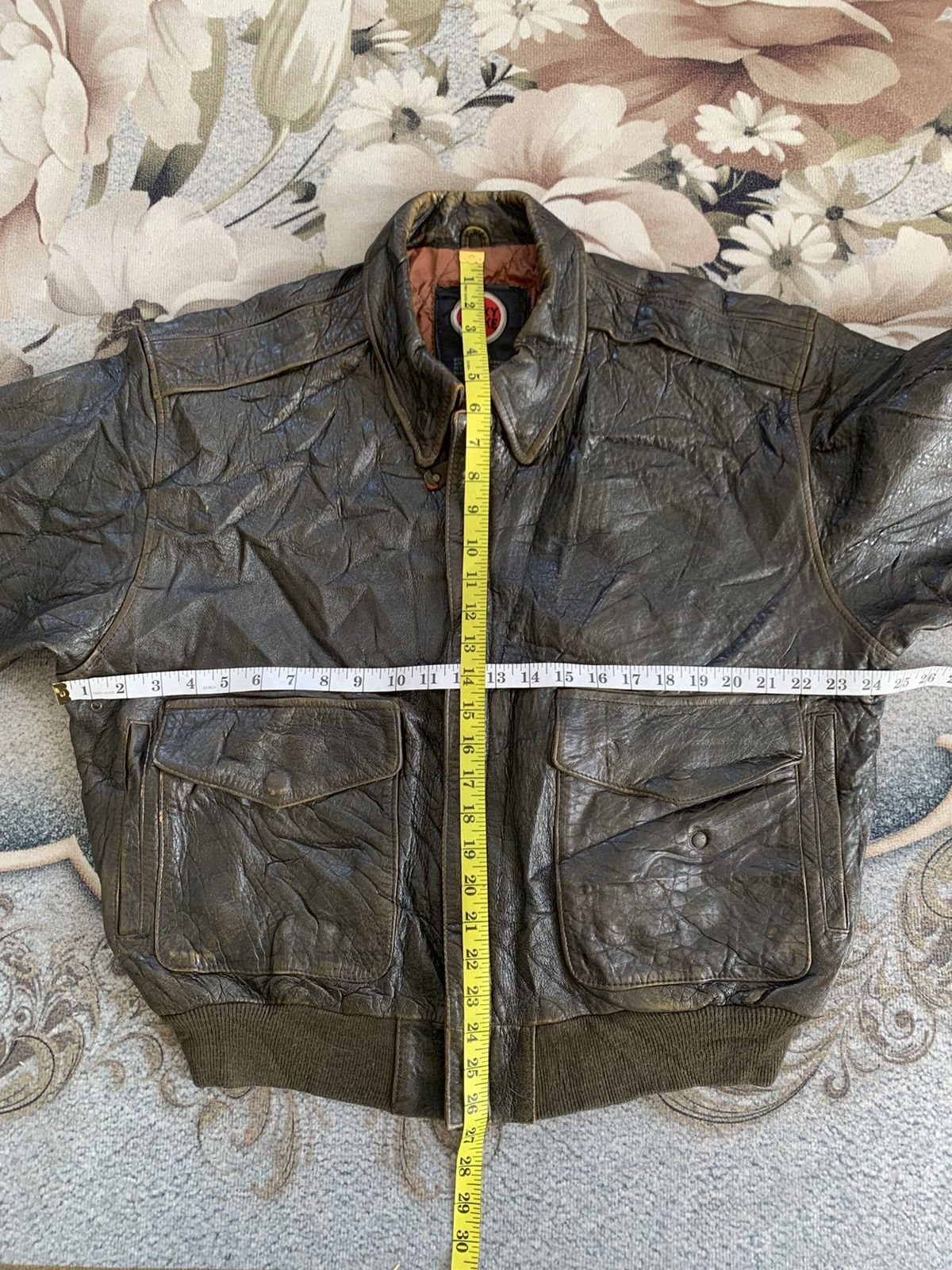 Leather Vtg Lucky Strike Embossed Logo Leather Jacket Size US L / EU 52-54 / 3 - 12 Thumbnail