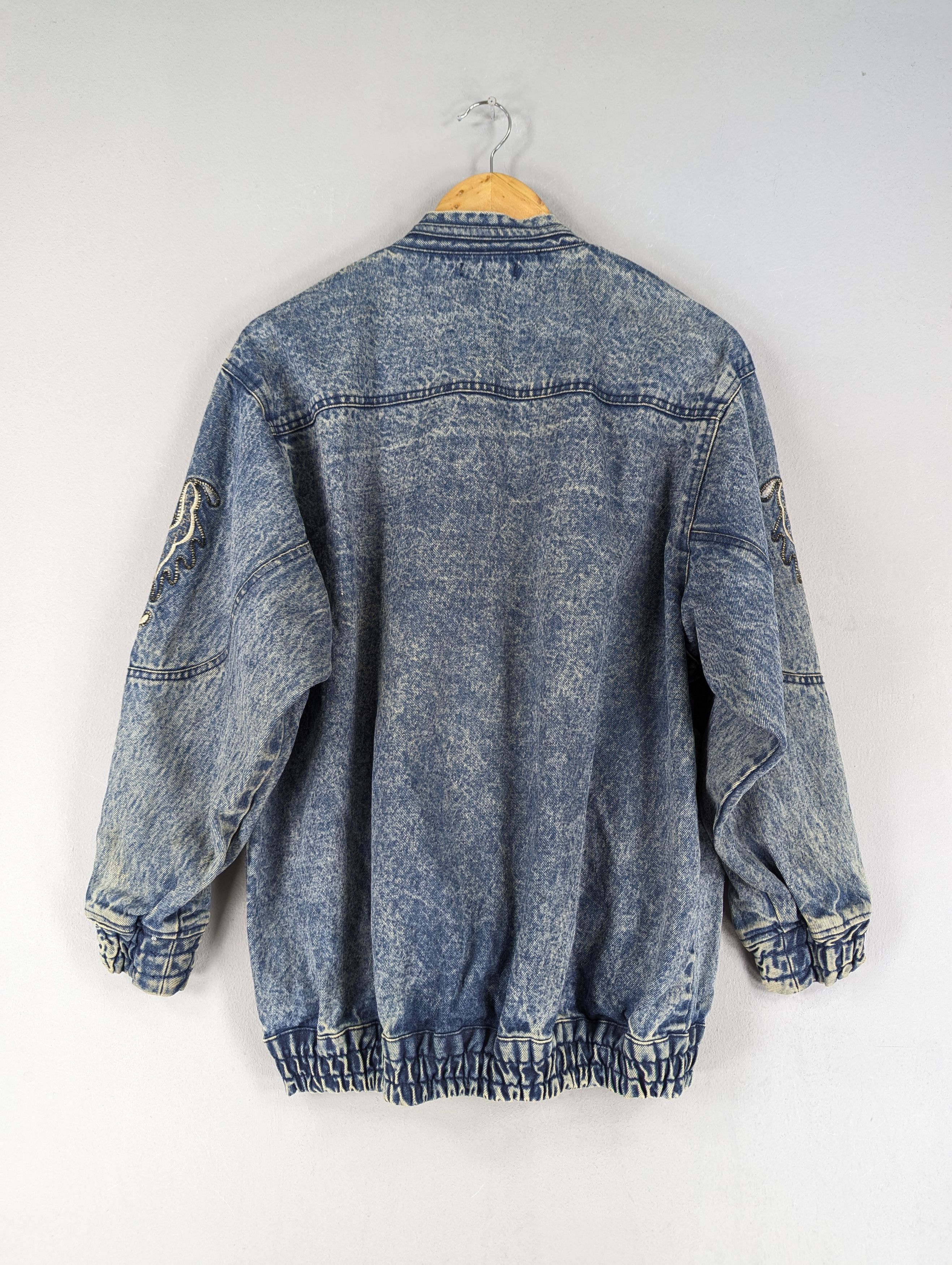 Vintage Corrose Cardigan Embroidery Denim Jacket