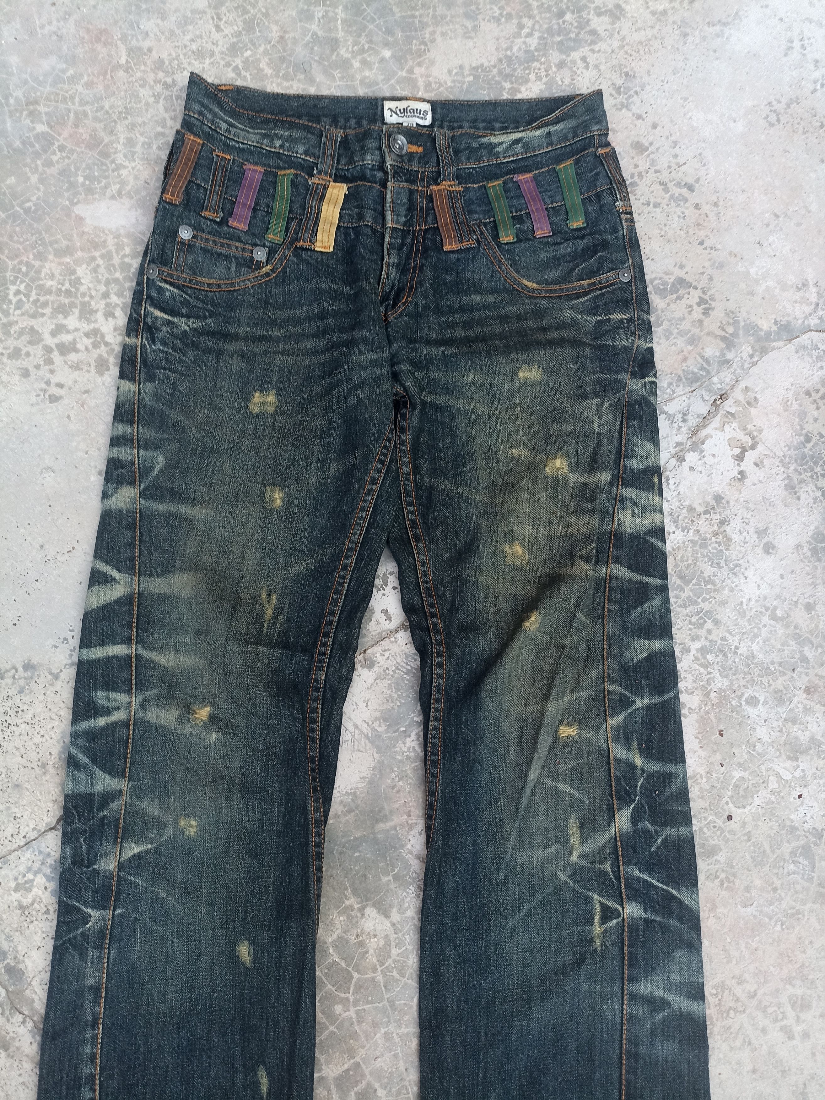 If Six Was Nine Nylaus jeans if six was nine distressed double waist Size US 31 - 6 Thumbnail