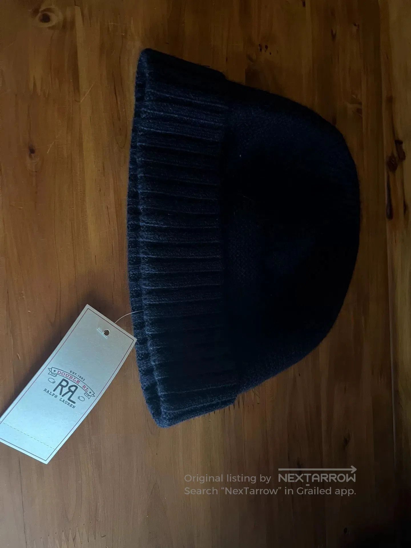 RRL Ralph Lauren RRL Double RL Dark Blue Goat Wool Beanie. Size ONE SIZE - 2 Thumbnail