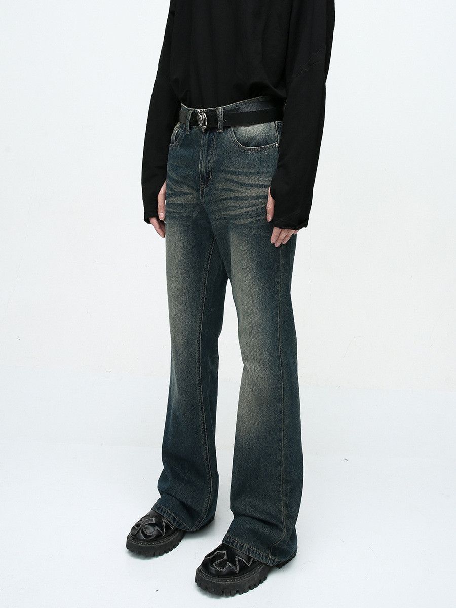 Vintage Men's vintage washed distressed flared jeans Size US 32 / EU 48 - 3 Thumbnail