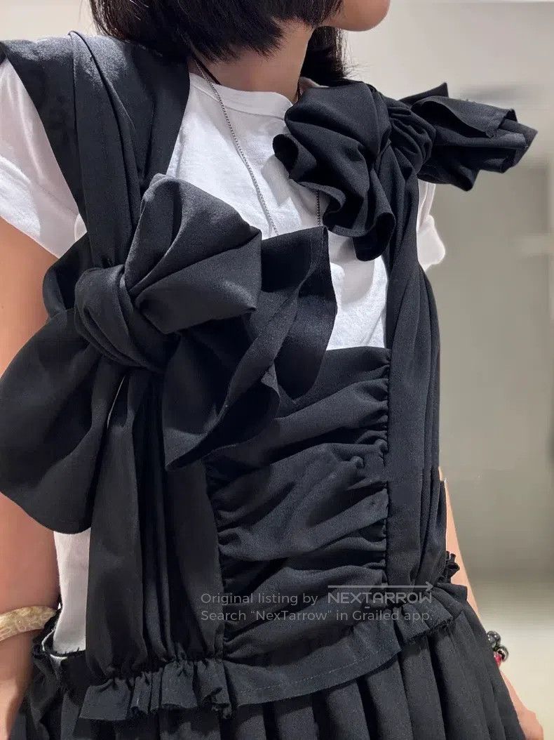 Comme des Garcons Comme Des Garcons Wool Black Bow Tie Overall Suspender Pan Size M / US 6-8 / IT 42-44 - 2 Thumbnail