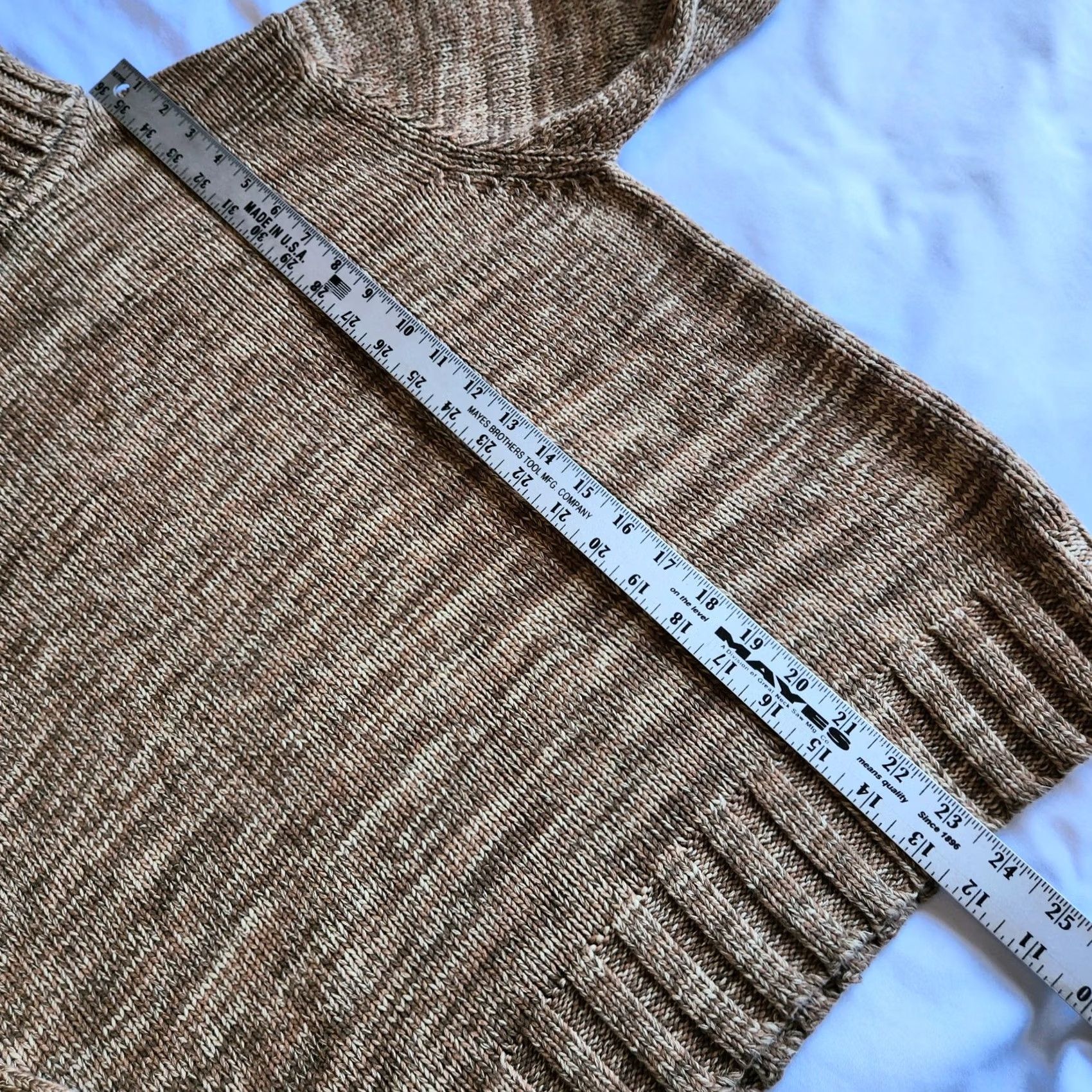 Banana Republic Banana Republic Women's Med Vintage Thick Ribbed Turtleneck Brown Cotton Sweater Size M / US 6-8 / IT 42-44 - 5 Thumbnail