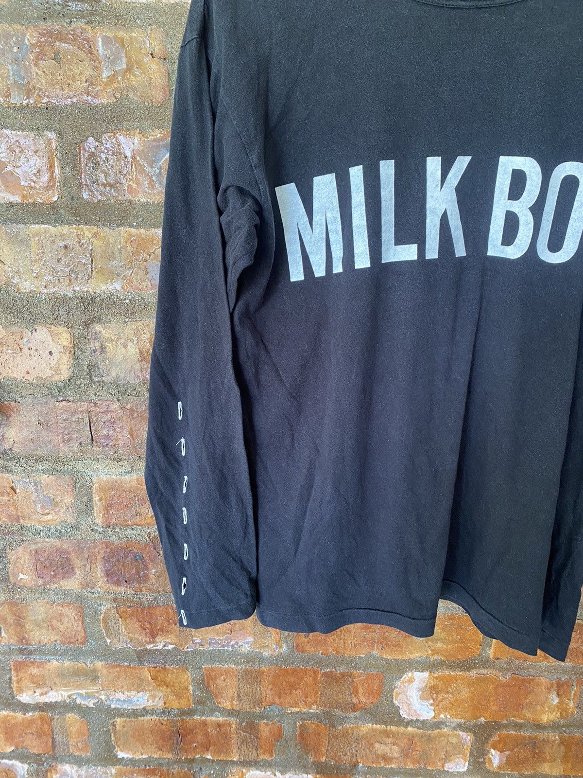 Japanese Brand 1990s MILK BOY spell Out Multi hole button sleeve Size US M / EU 48-50 / 2 - 6 Thumbnail