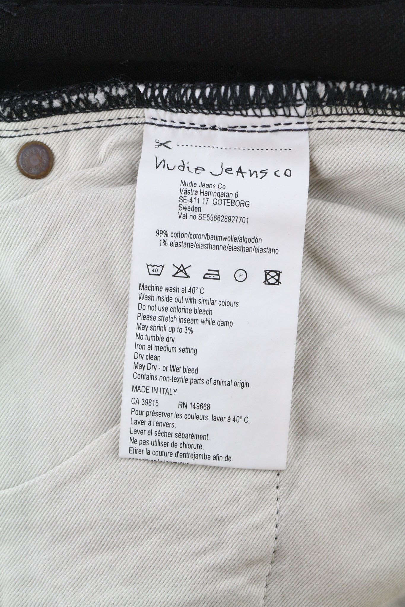 Nudie Jeans PIPE LED W28/L32 Grey Marble Organic Slim Washed 81634 Size US 28 / EU 44 - 7 Thumbnail