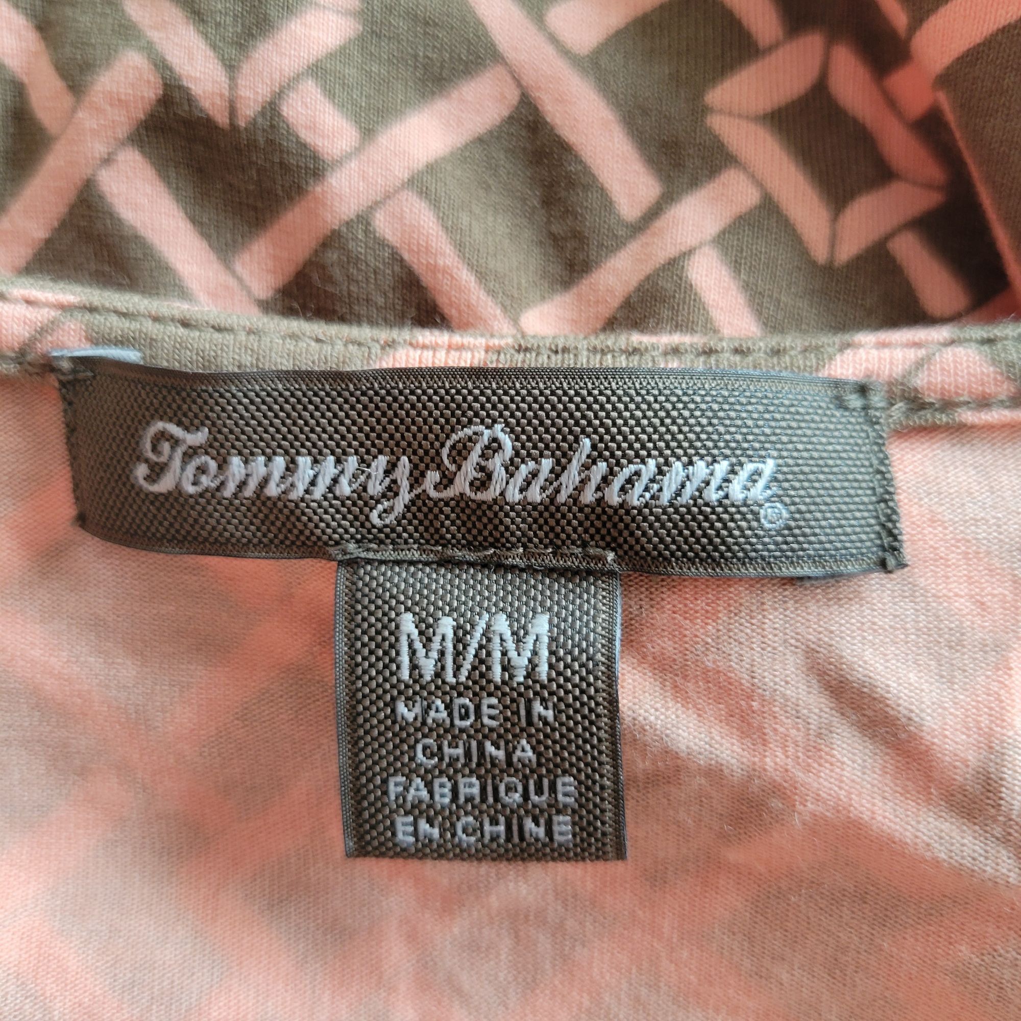 Tommy Bahama Tommy Bahama M Brown Coral Geometric Lattice Print V-Neck Mi Size M / US 6-8 / IT 42-44 - 3 Thumbnail