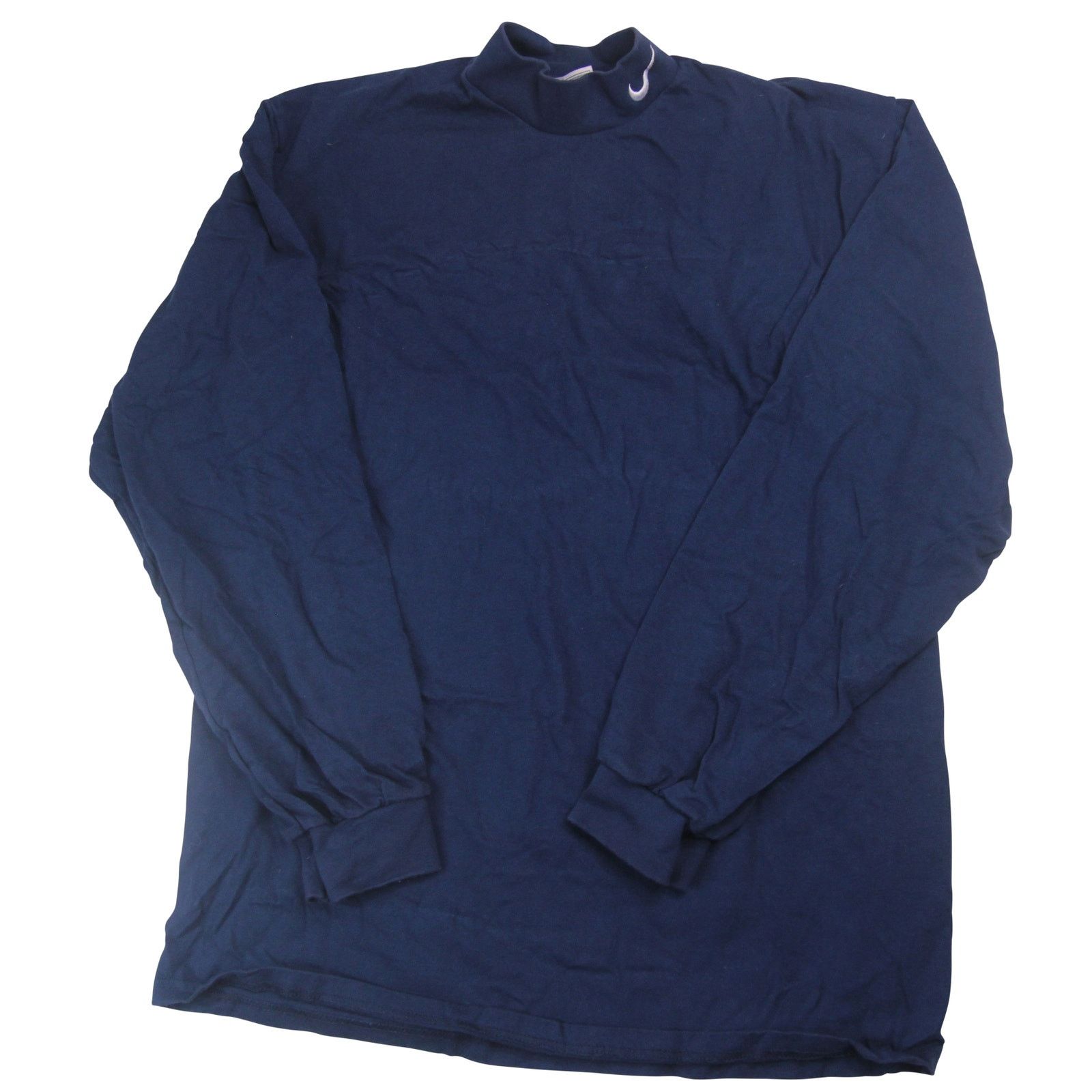 Nike × Vintage Vintage Nike Small Swoosh Mock Neck Long Sleeve Shirt Size US L / EU 52-54 / 3 - 1 Thumbnail