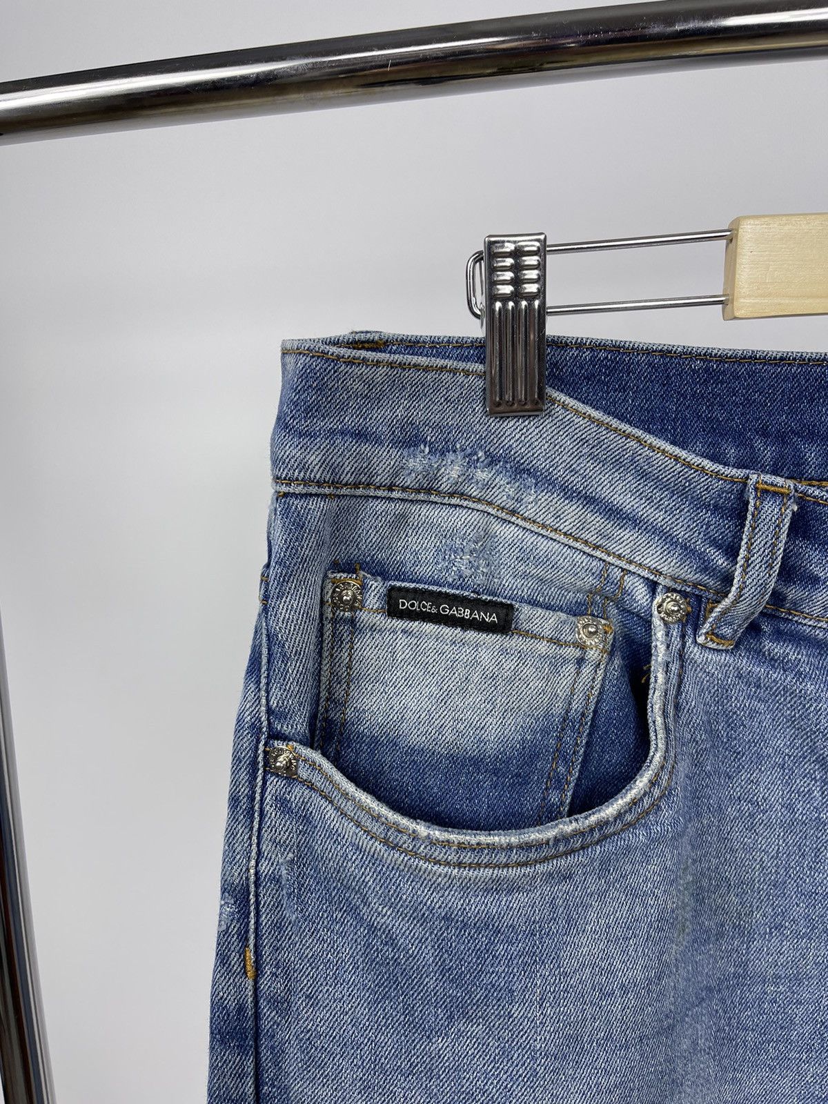 Dolce & Gabbana Dolce Gabbana Mens Blue Jeans size 35 Made in Italy Size US 35 - 5 Thumbnail