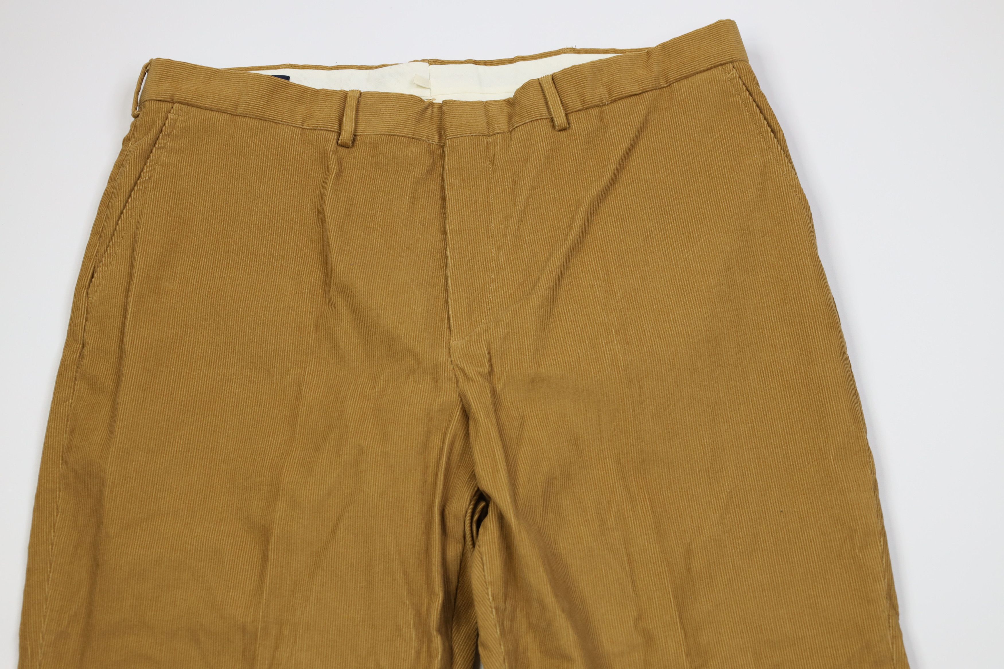 Lands' End Vintage 90s Lands End Wide Leg Corduroy Chino Pants Brown Size US 40 / EU 56 - 2 Thumbnail