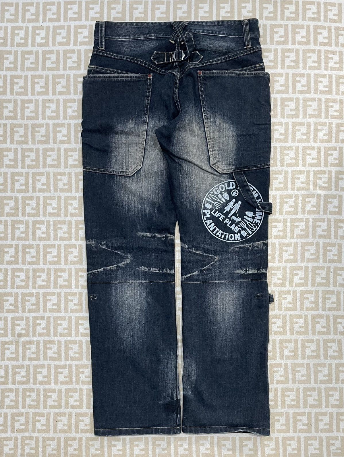 PPFM Ppfm Desert Fox Denim Buckle Back Size US 32 / EU 48 - 3 Thumbnail