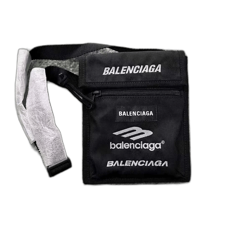 Balenciaga Explorer Logo Crossbody Bag Black, Men's