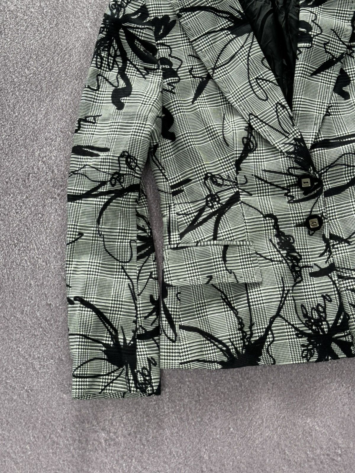 Escada Escada Y2K Luxury Floral Design Blazer Jacket Size XS / US 0-2 / IT 36-38 - 7 Thumbnail