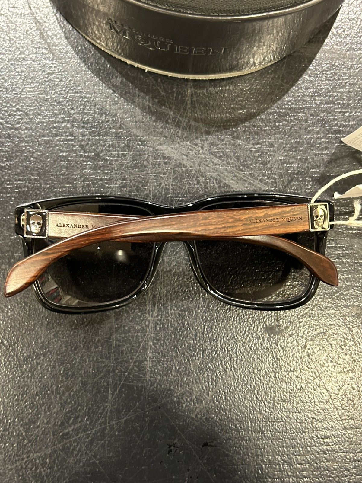 Alexander McQueen Alexander McQueen Wood Sunglasses Size ONE SIZE - 4 Thumbnail