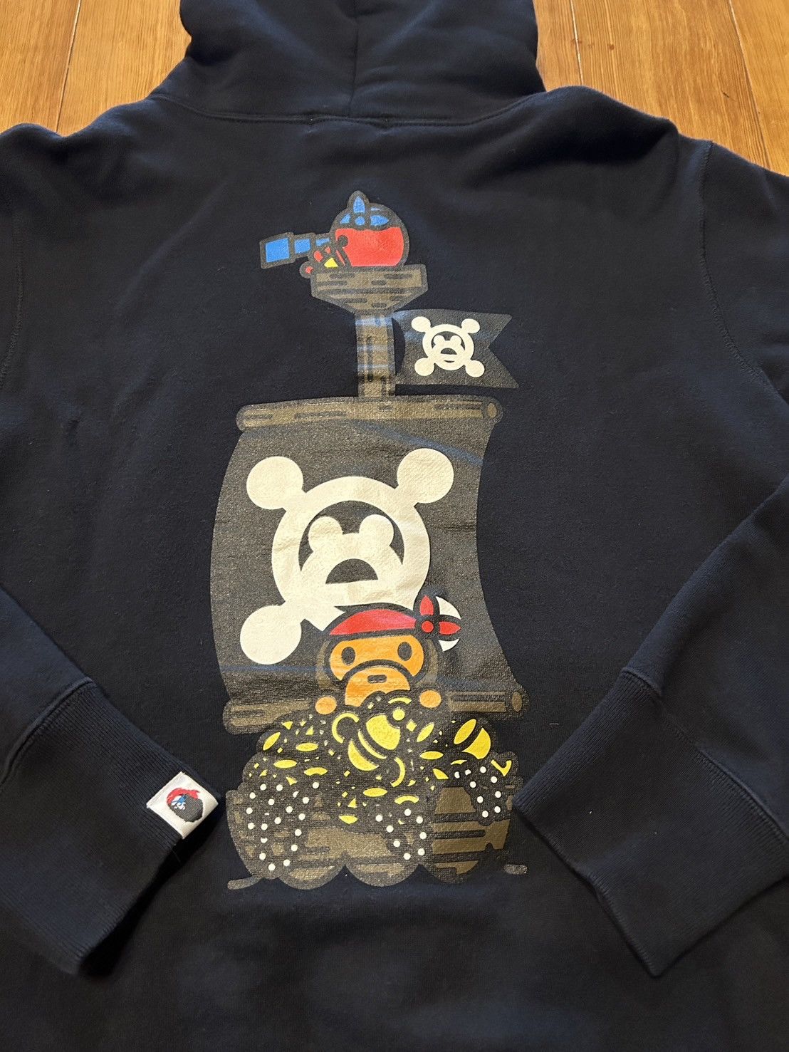 Bape Bape Black Pirate Baby Milo Logo Zip Hoodie Size US M / EU 48-50 / 2 - 11 Thumbnail