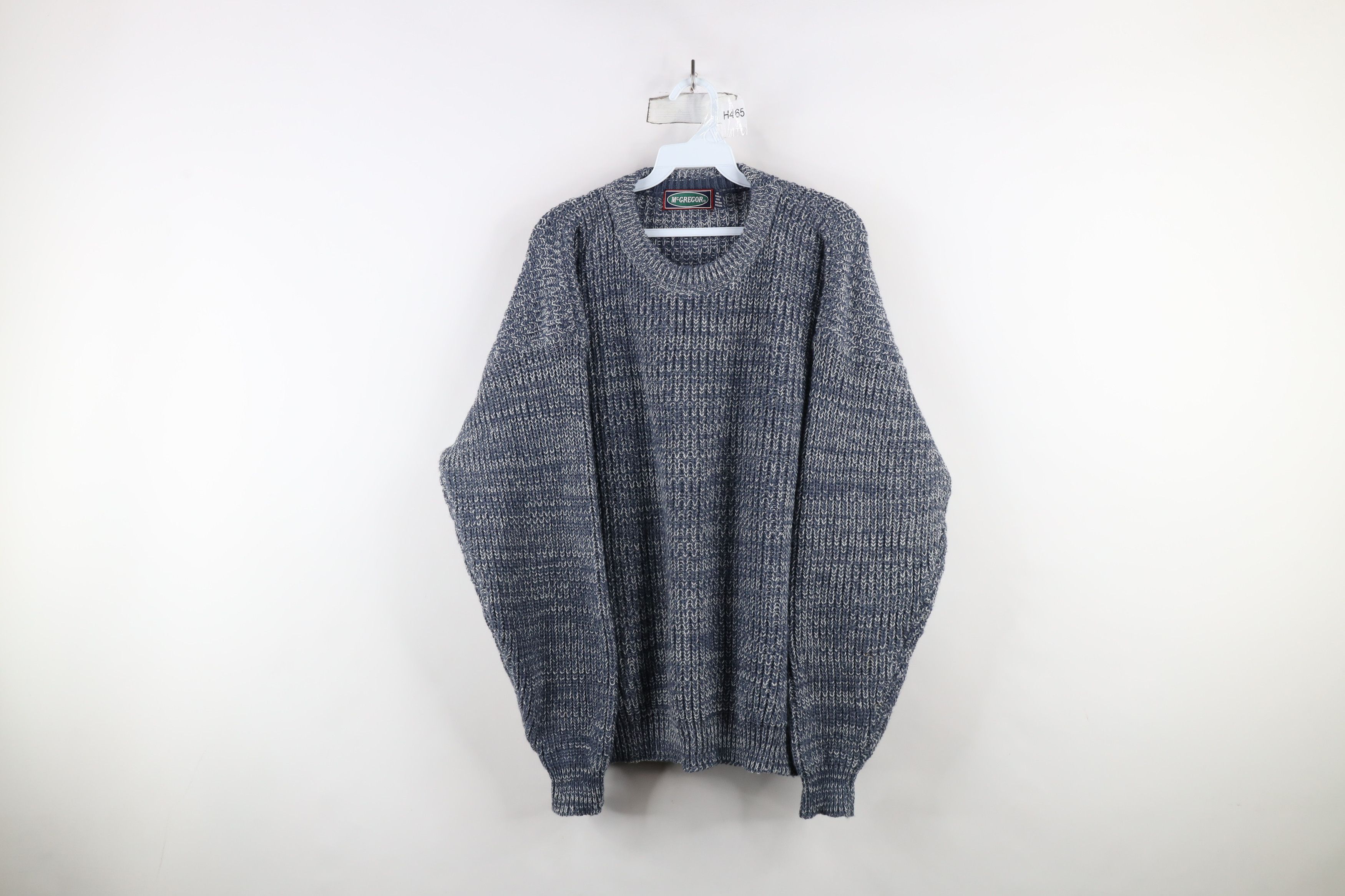 Vintage Vintage 90s Streetwear Ribbed Knit Crewneck Sweater Gray Size US L / EU 52-54 / 3 - 1 Thumbnail