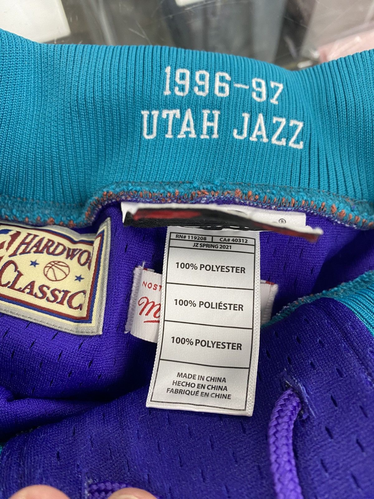 Just Don Just Don Utah jazz shorts purple road small authentic Size US 30 / EU 46 - 14 Thumbnail