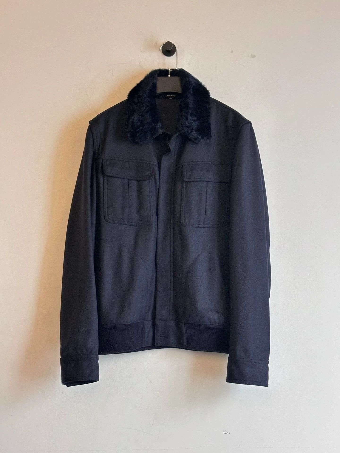 Maison Margiela Black Fur Collar er Jacket Size M Size US M / EU 48-50 / 2 - 1 Thumbnail