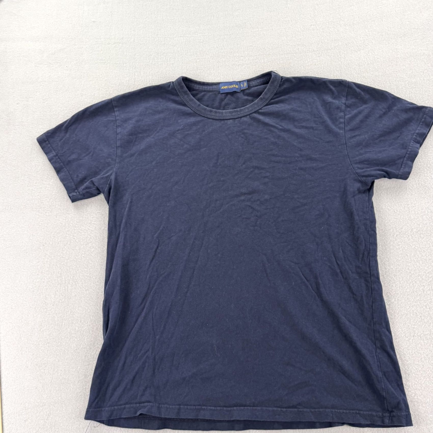 Vintage Amy Coulee Shirt Mens Large Navy Blue Short Sleeve Casual Crew Tee T-Shirt Size US L / EU 52-54 / 3 - 2 Thumbnail