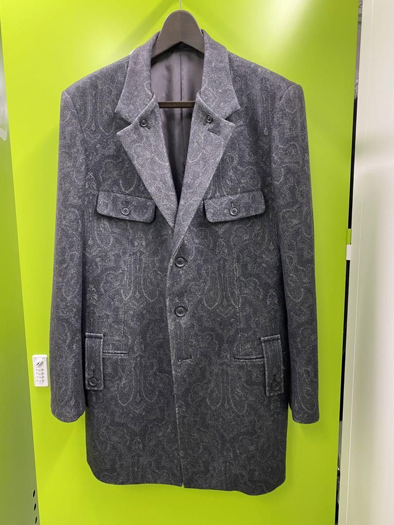 Yohji Yamamoto POUR HOMME 23w INDIAN JACQUARD TRANSFORMING COLLAR JACKET Size US XL / EU 56 / 4 - 1 Thumbnail